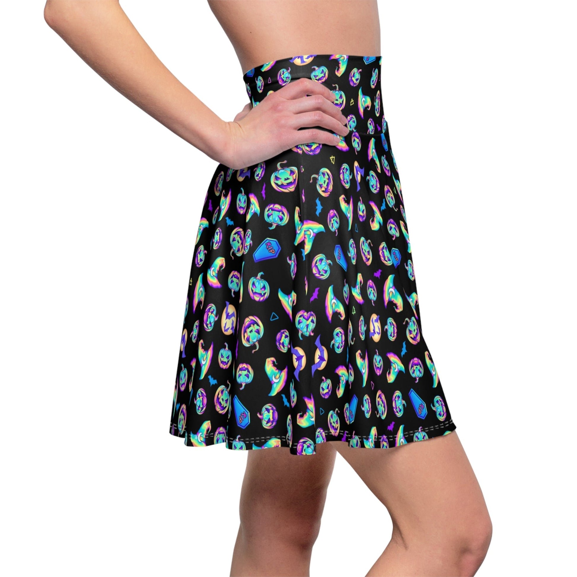 Jacks, Bats, & Witch Hats Halloween Skater Skirt - Driftless Enchantments