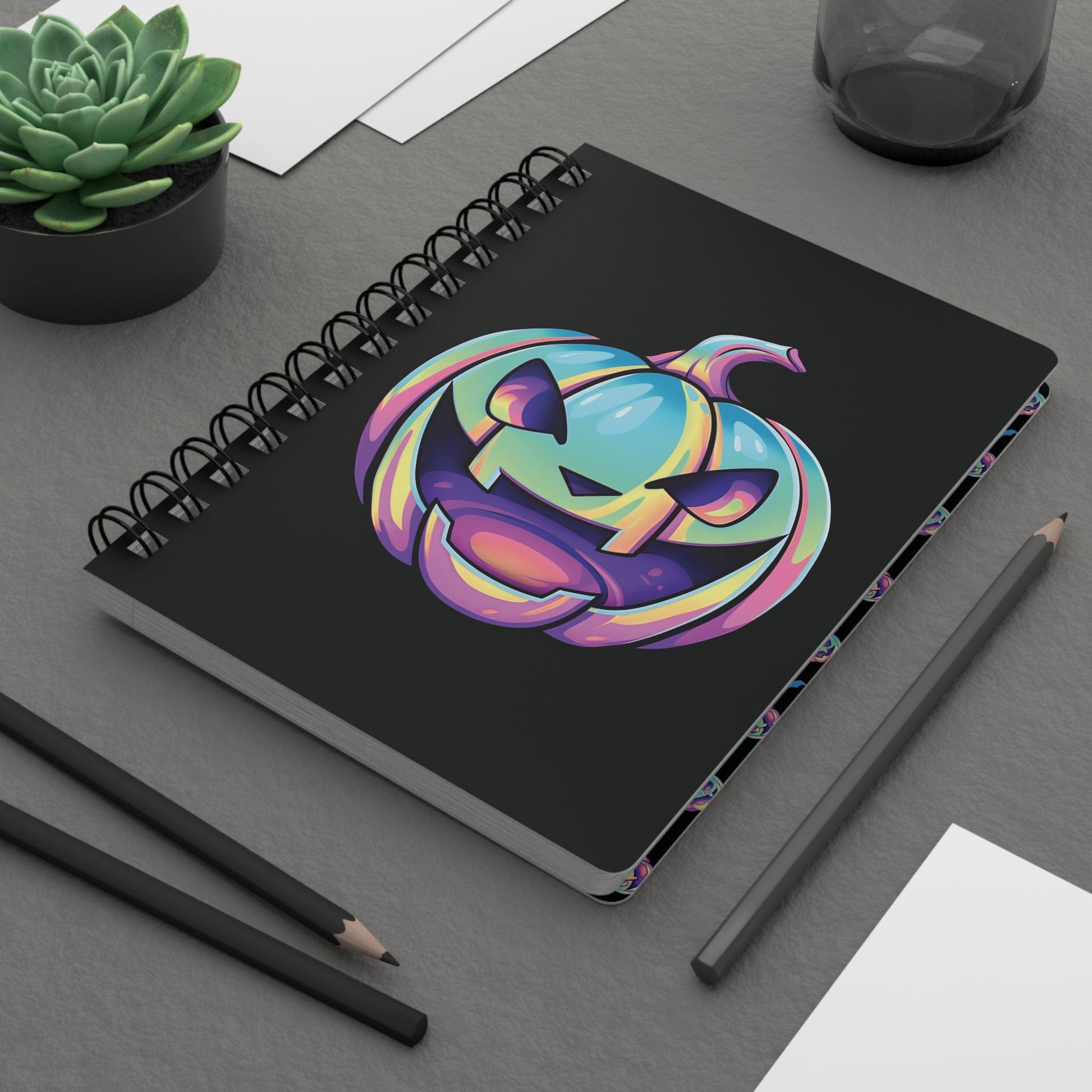 Jag-o'-Lantern Spiral Bound Journal - Black - Driftless Enchantments
