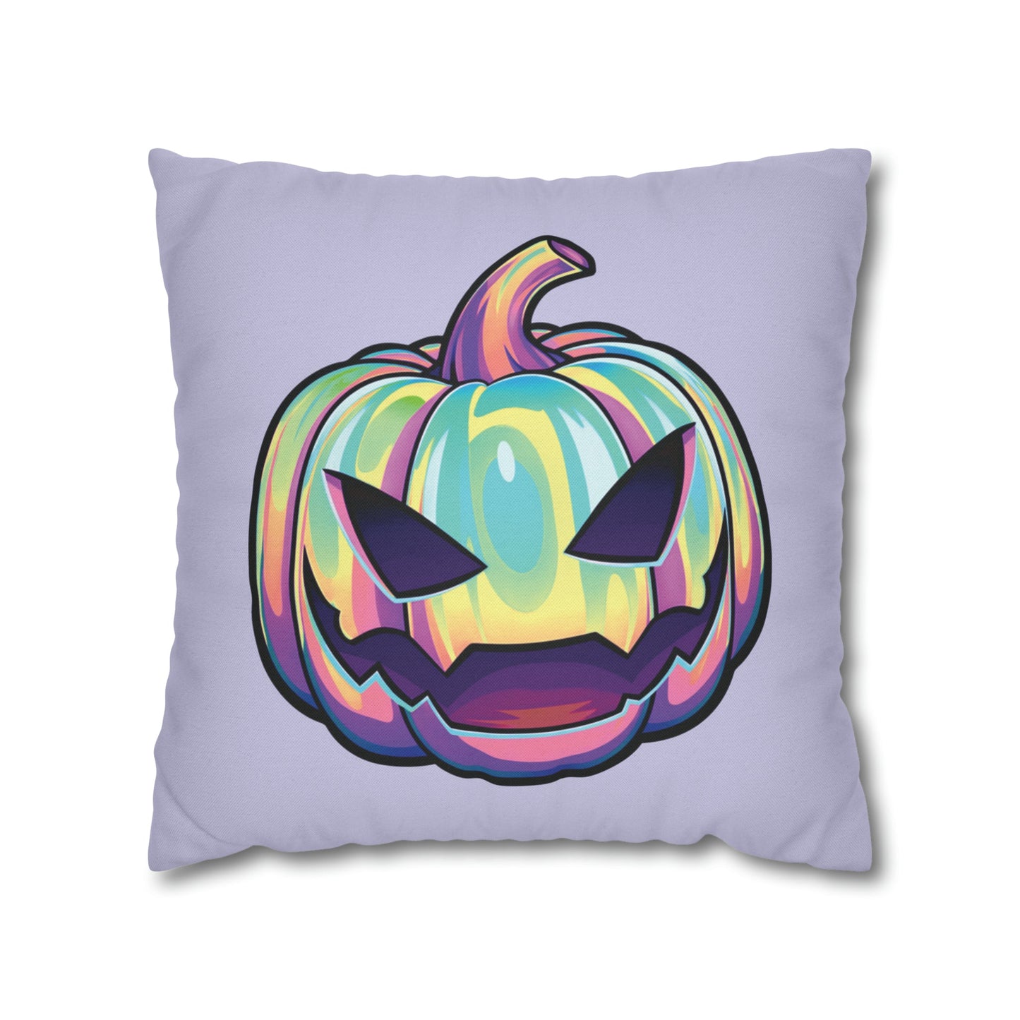 Joke-o’-Lantern Reversible Square Pillow Case - Violet - Driftless Enchantments