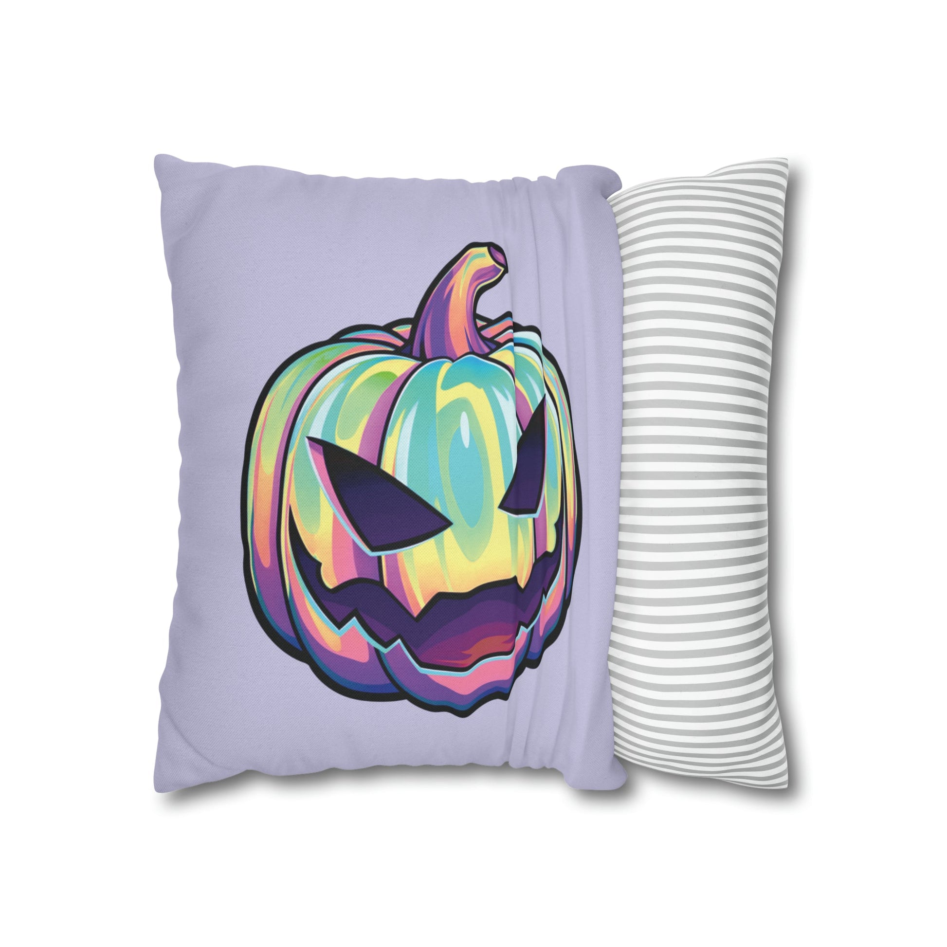 Joke-o’-Lantern Reversible Square Pillow Case - Violet - Driftless Enchantments