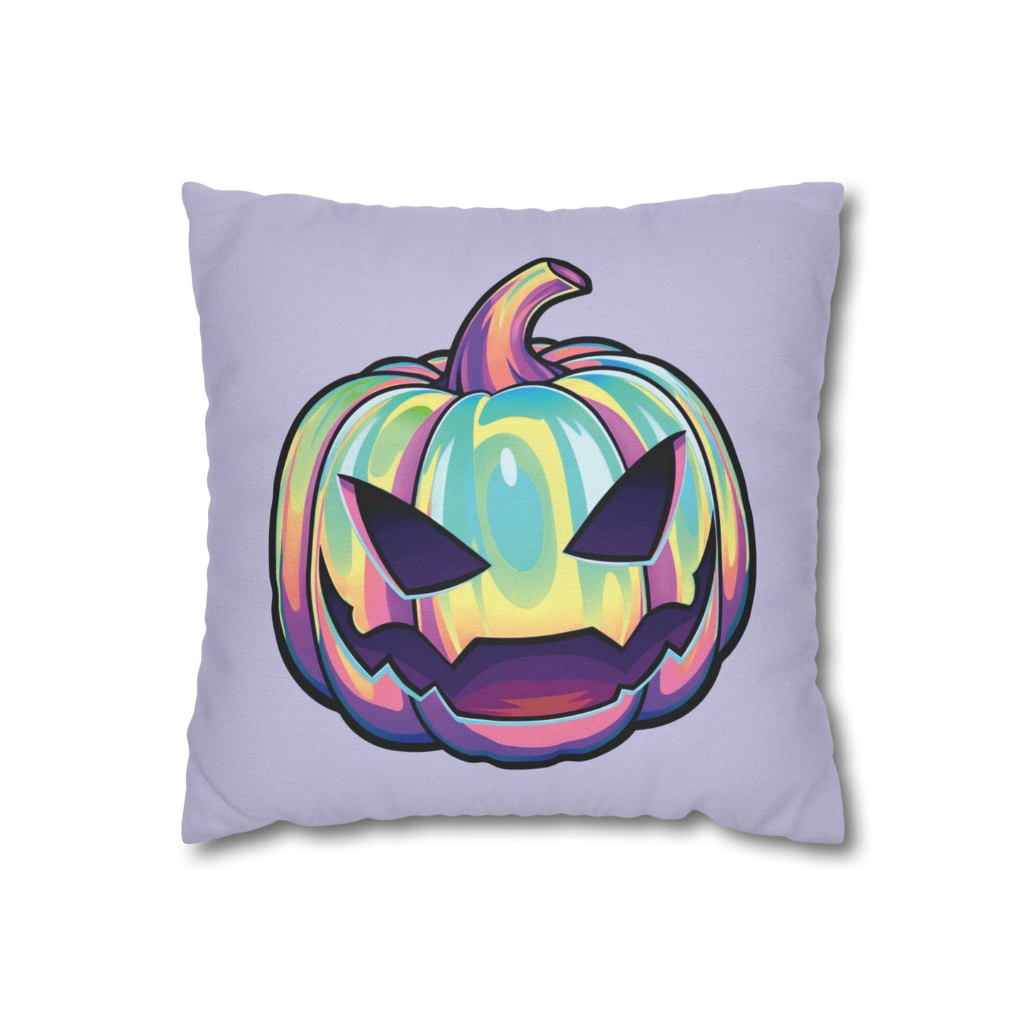 Joke-o’-Lantern Reversible Square Pillow Case - Violet - Driftless Enchantments