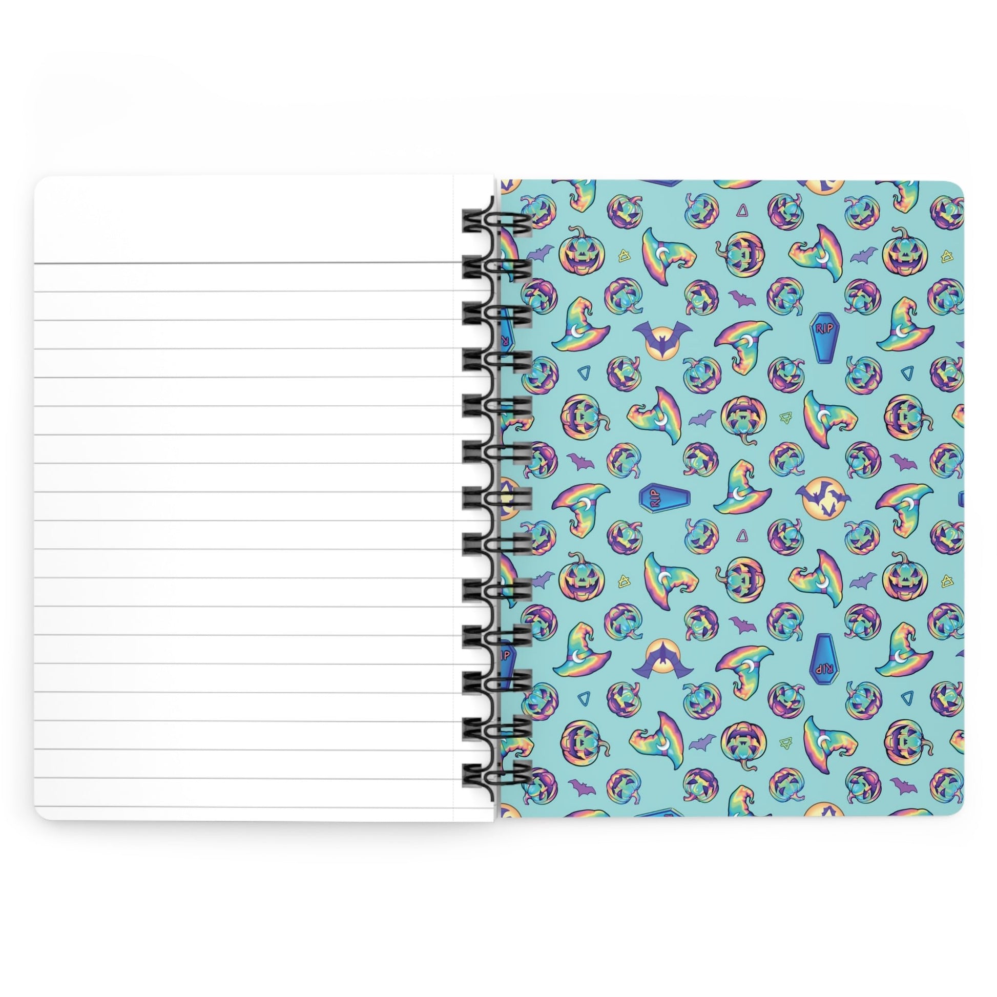 Joke-o'-Lantern Spiral Bound Journal - Aqua - Driftless Enchantments