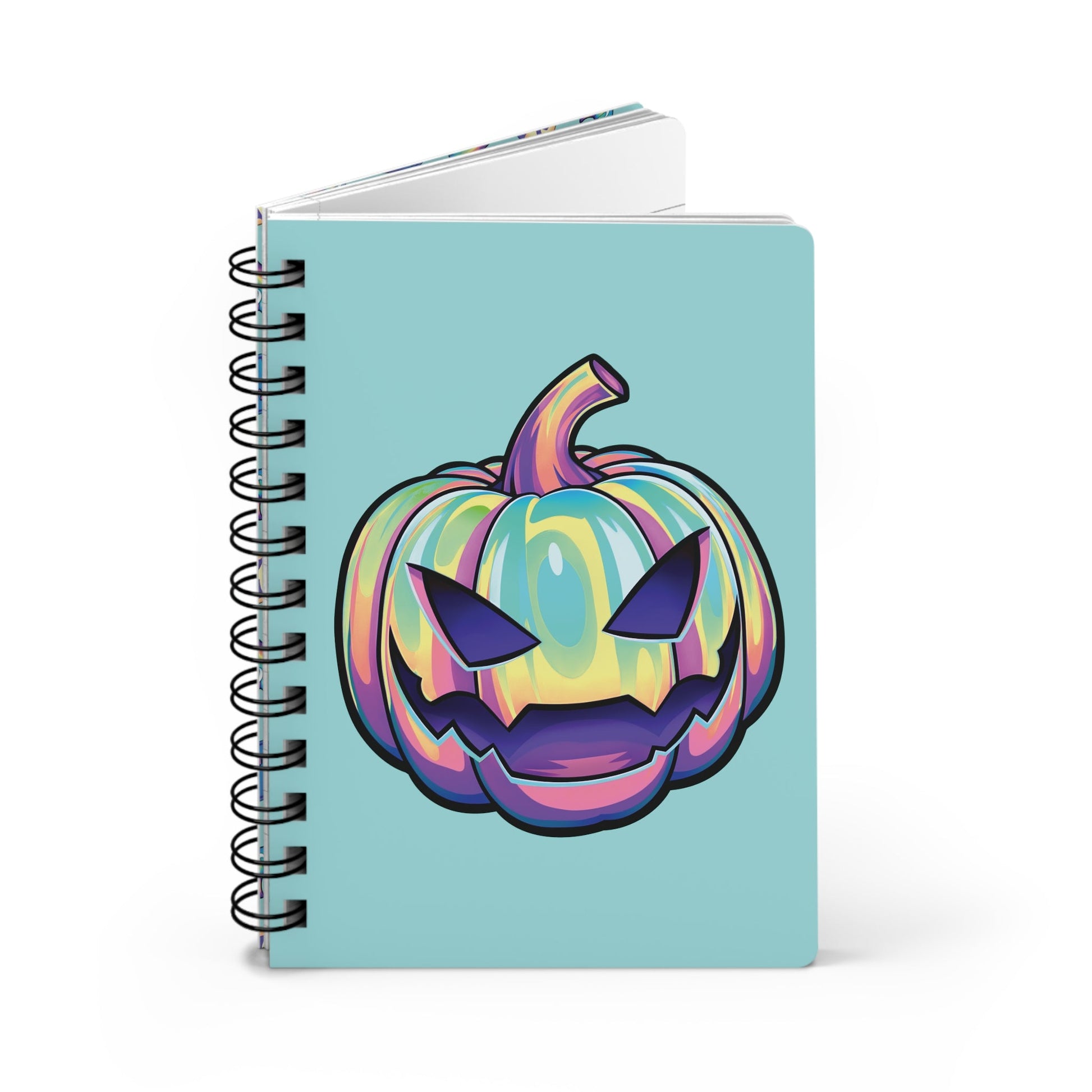 Joke-o'-Lantern Spiral Bound Journal - Aqua - Driftless Enchantments