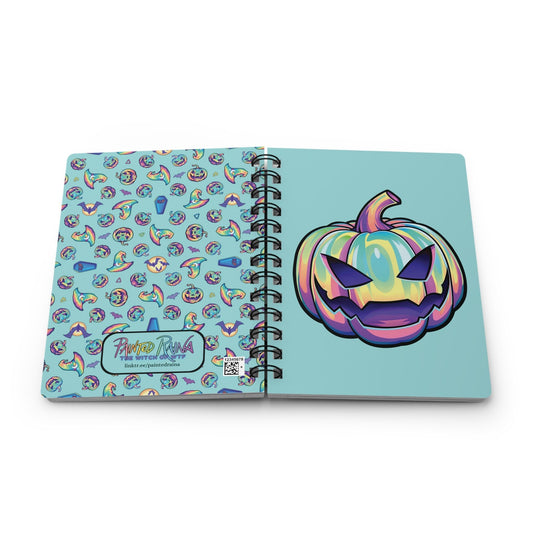 Joke-o'-Lantern Spiral Bound Journal - Aqua - Driftless Enchantments