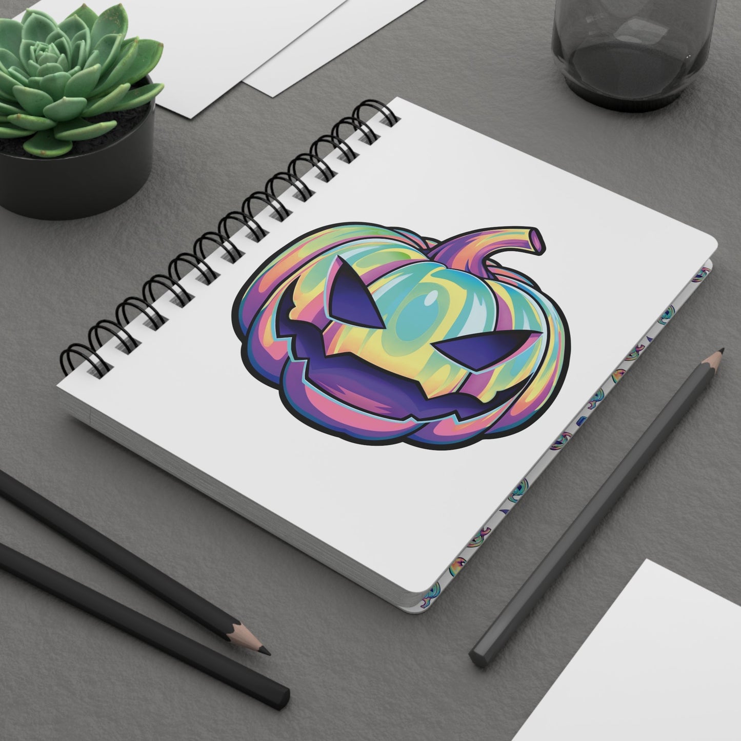 Joke-o'-Lantern Spiral Bound Journal - White - Driftless Enchantments