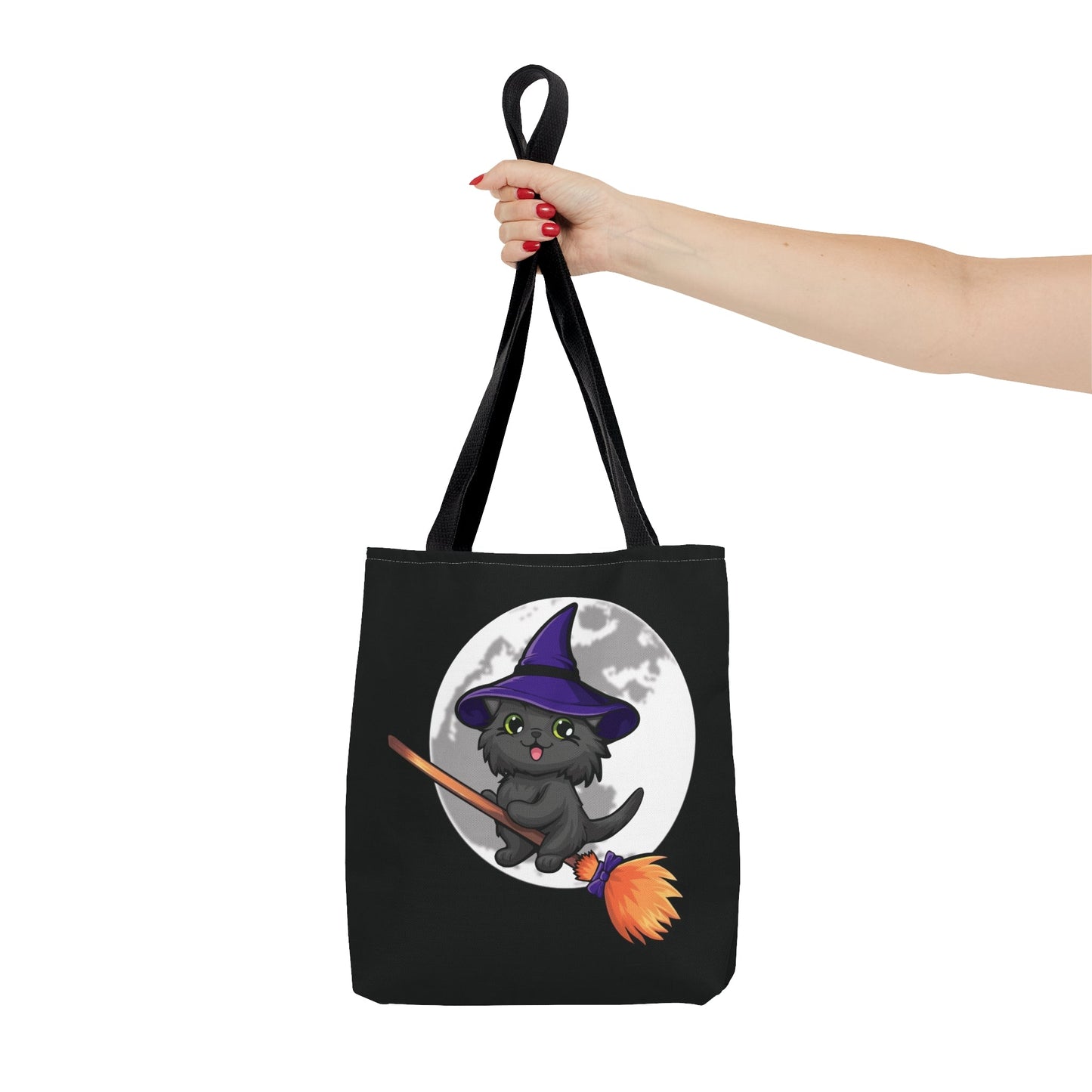 Kitty Flew Over the Moon Tote Bag - Driftless Enchantments