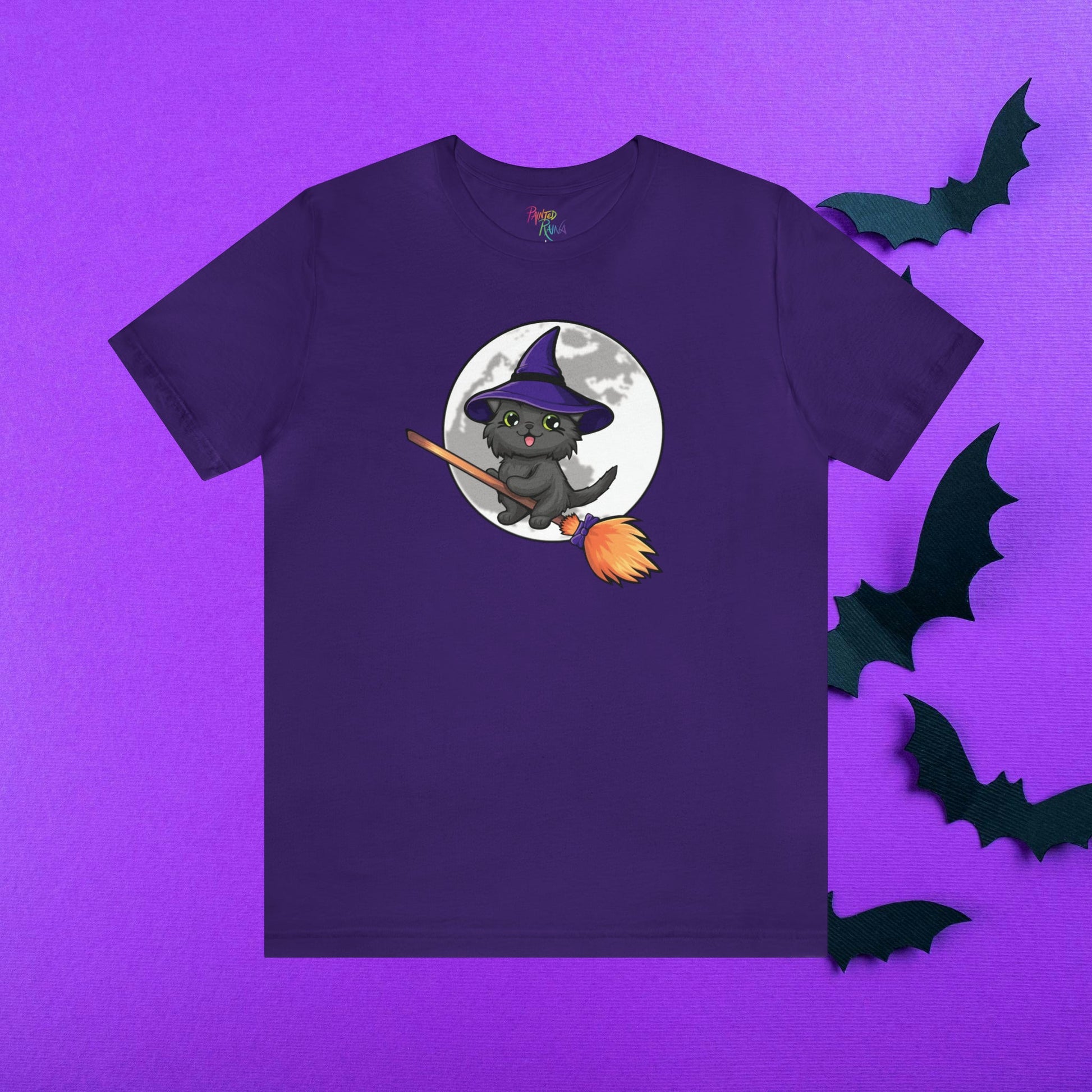 Kitty Flew Over the Moon Unisex Jersey Short Sleeve Tee - Driftless Enchantments