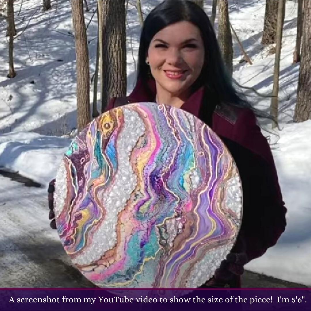 Love on the Rocks - Geode Acrylic & Resin Painting - Painted Raina