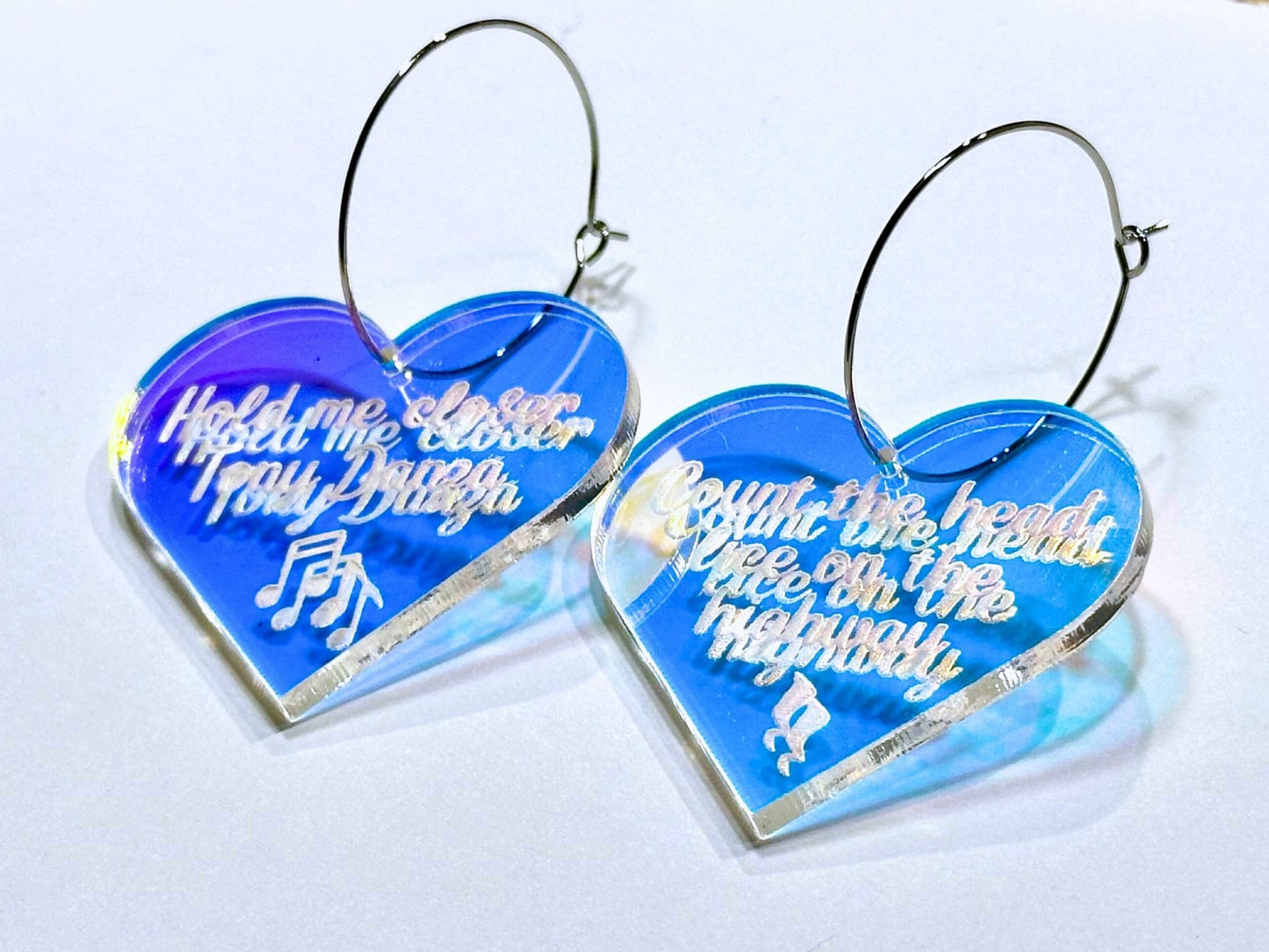 Misheard Lyrics Earrings | Hold Me Closer Tony Danza - Painted Raina