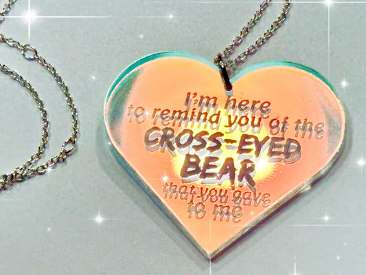 Misheard Lyrics Pendant | Cross-Eyed Bear - Painted Raina