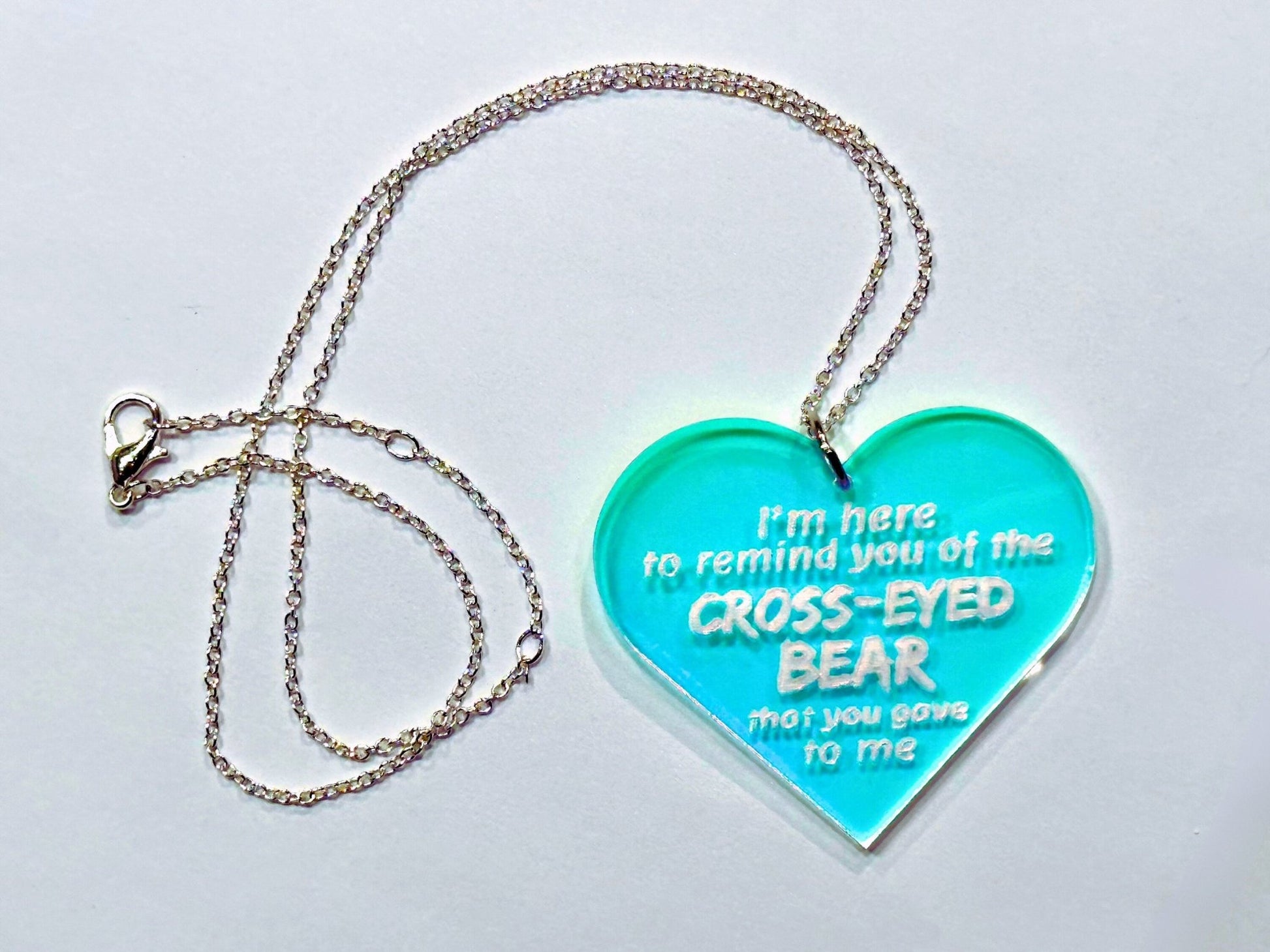 Misheard Lyrics Pendant | Cross-Eyed Bear - Painted Raina