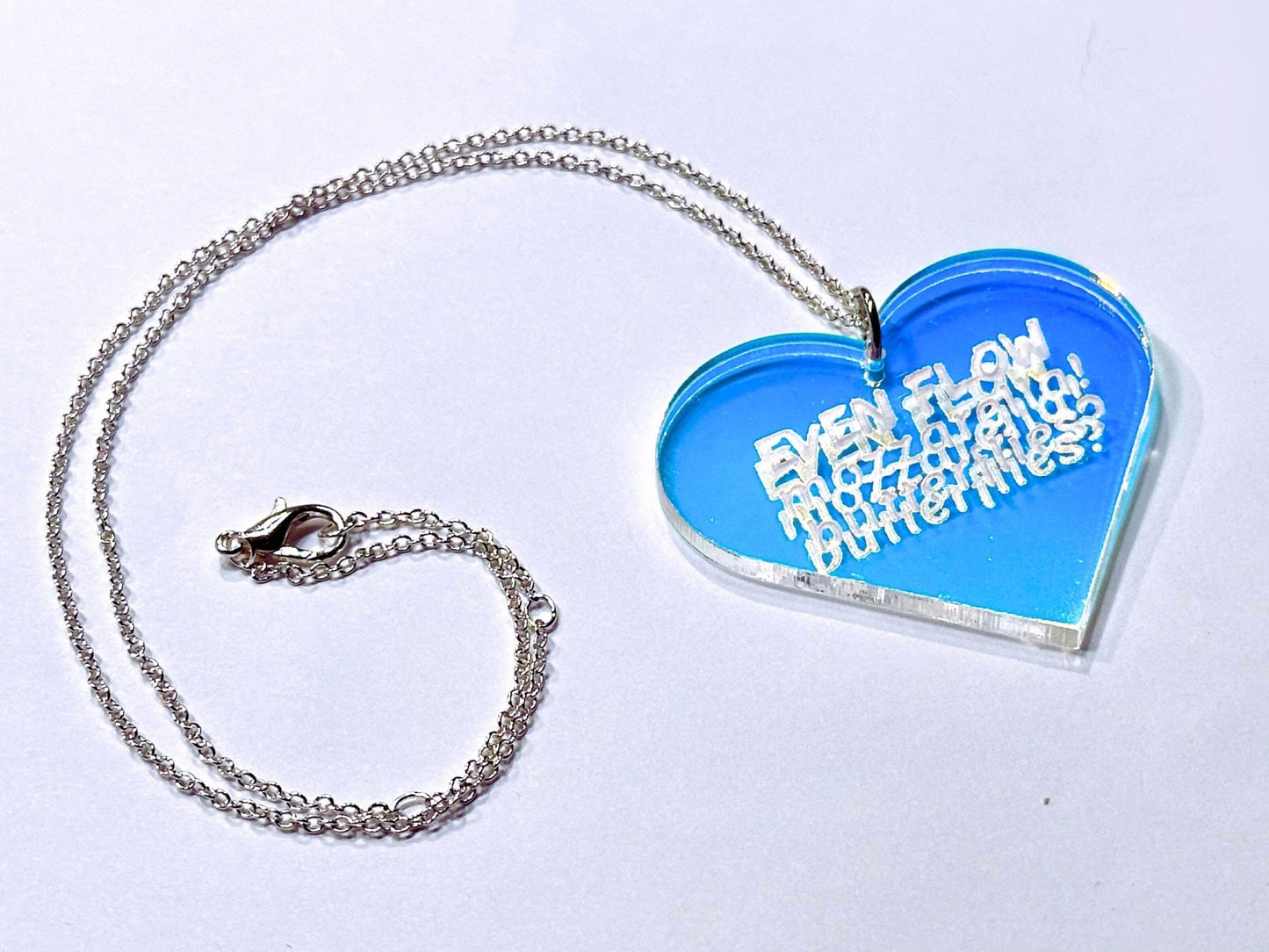 Misheard Lyrics Pendant | Even Flow Mozzarella Butterflies - Painted Raina