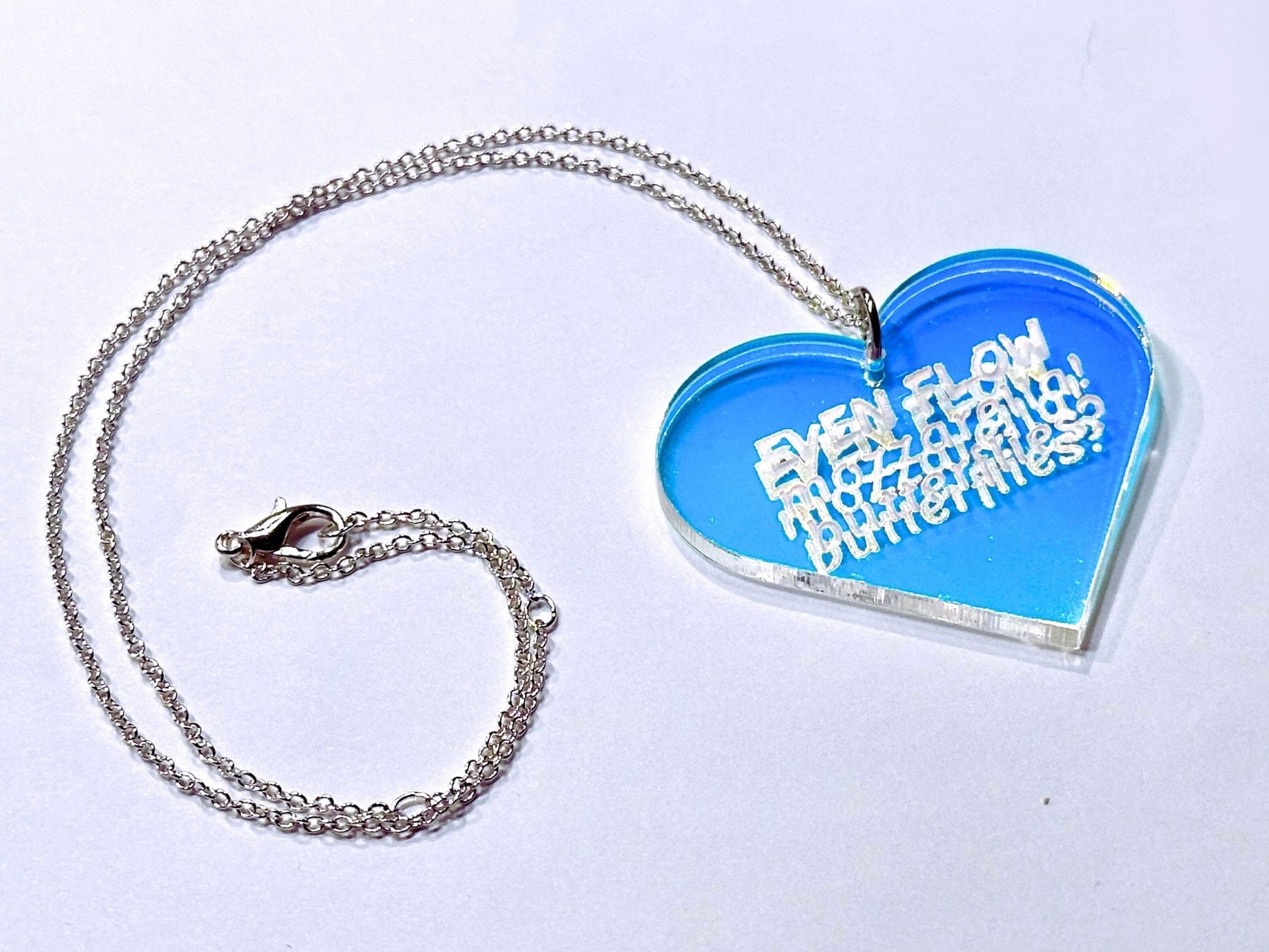 Misheard Lyrics Pendant | Even Flow Mozzarella Butterflies - Painted Raina