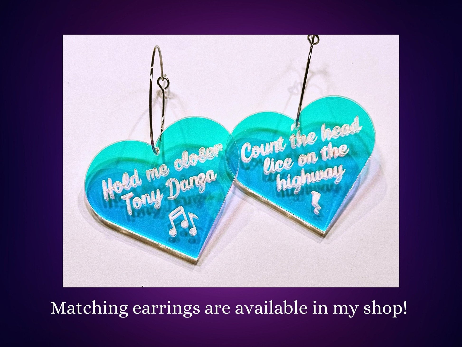 Misheard Lyrics Pendant | Hold Me Closer Tony Danza - Painted Raina