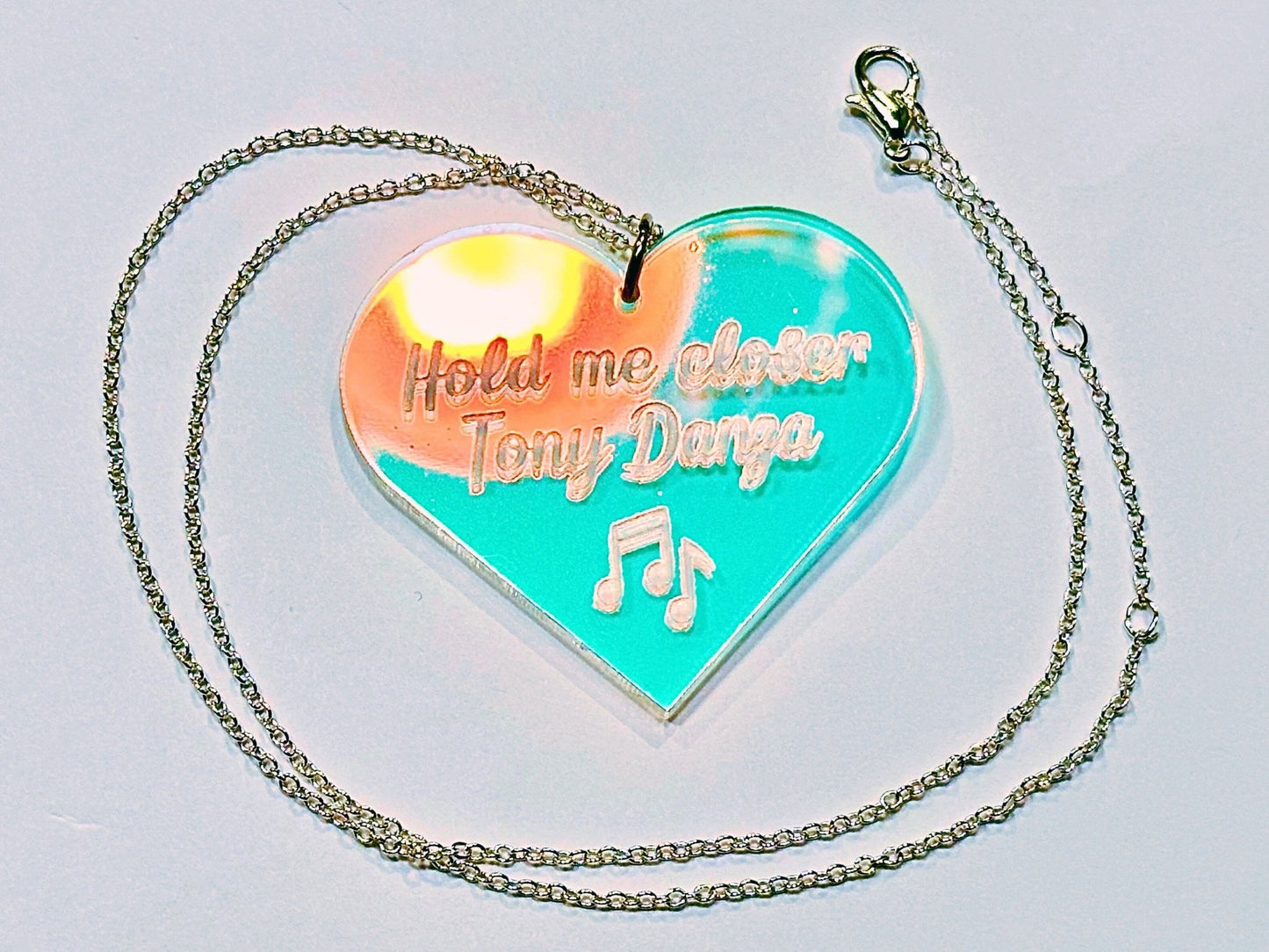 Misheard Lyrics Pendant | Hold Me Closer Tony Danza - Painted Raina