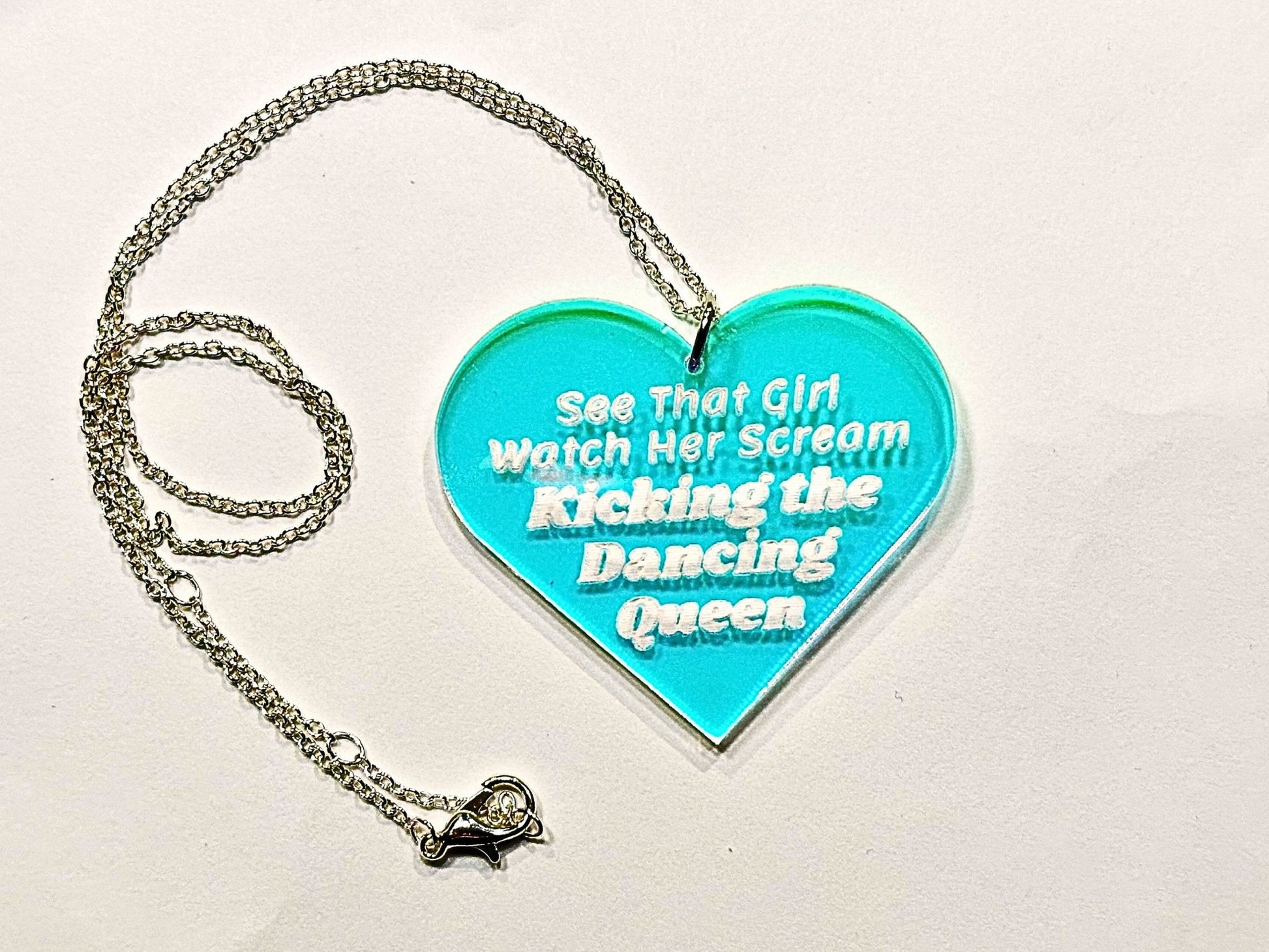 Misheard Lyrics Pendant | Kicking the Dancing Queen - Painted Raina