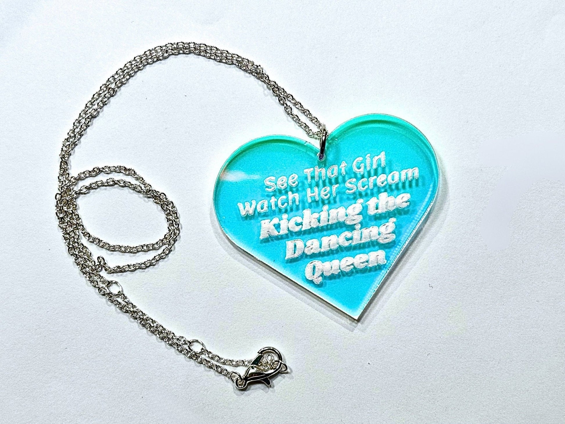 Misheard Lyrics Pendant | Kicking the Dancing Queen - Painted Raina