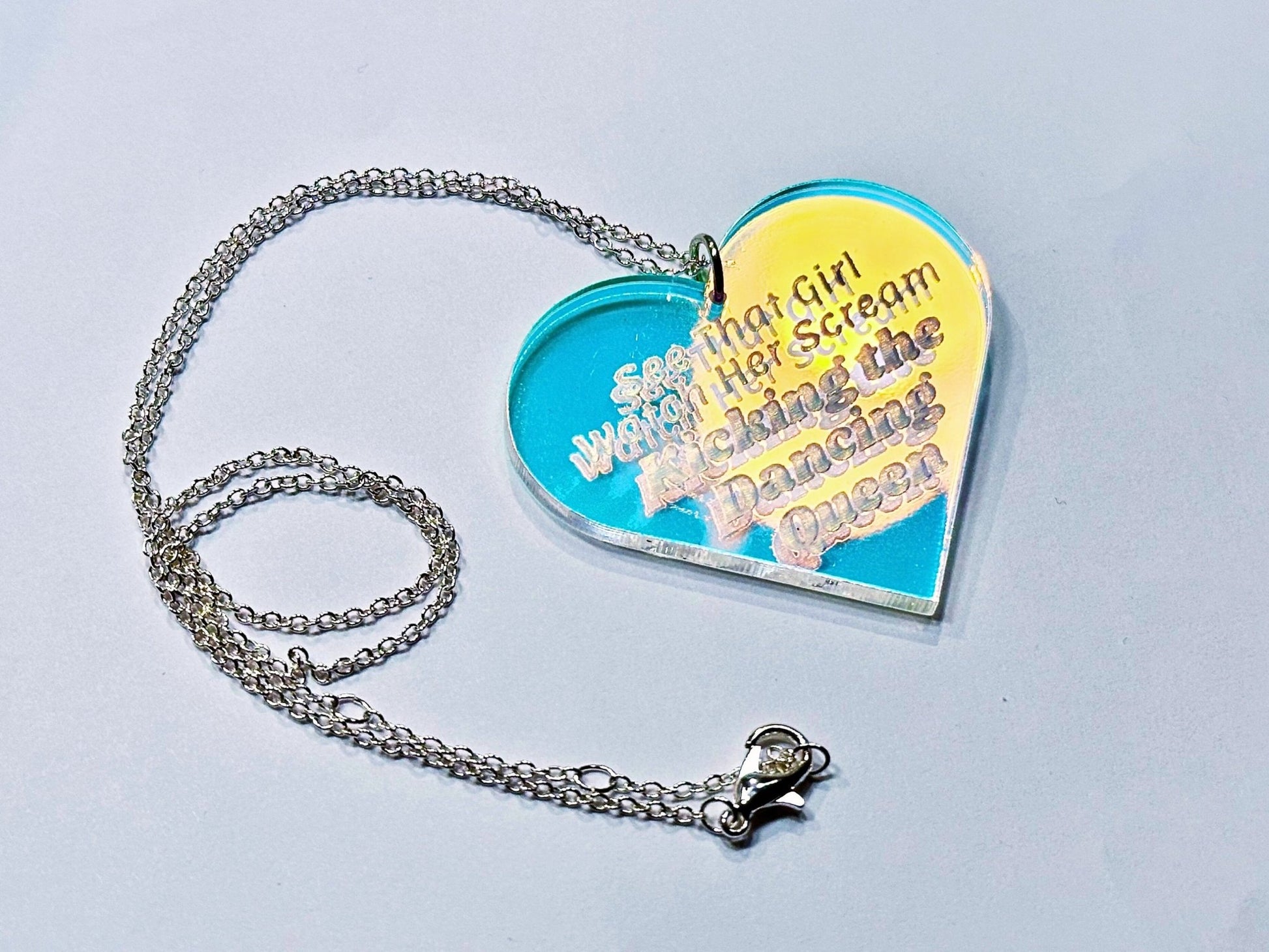 Misheard Lyrics Pendant | Kicking the Dancing Queen - Painted Raina