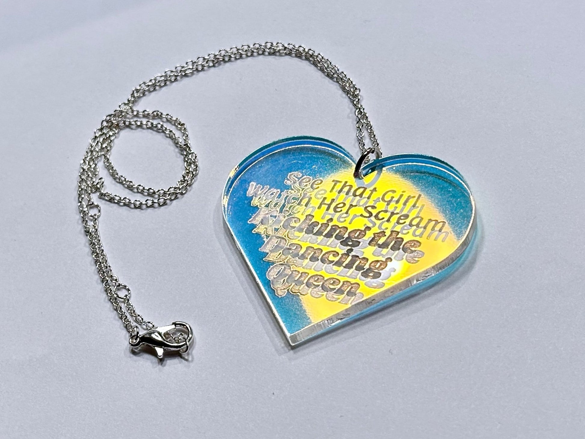Misheard Lyrics Pendant | Kicking the Dancing Queen - Painted Raina