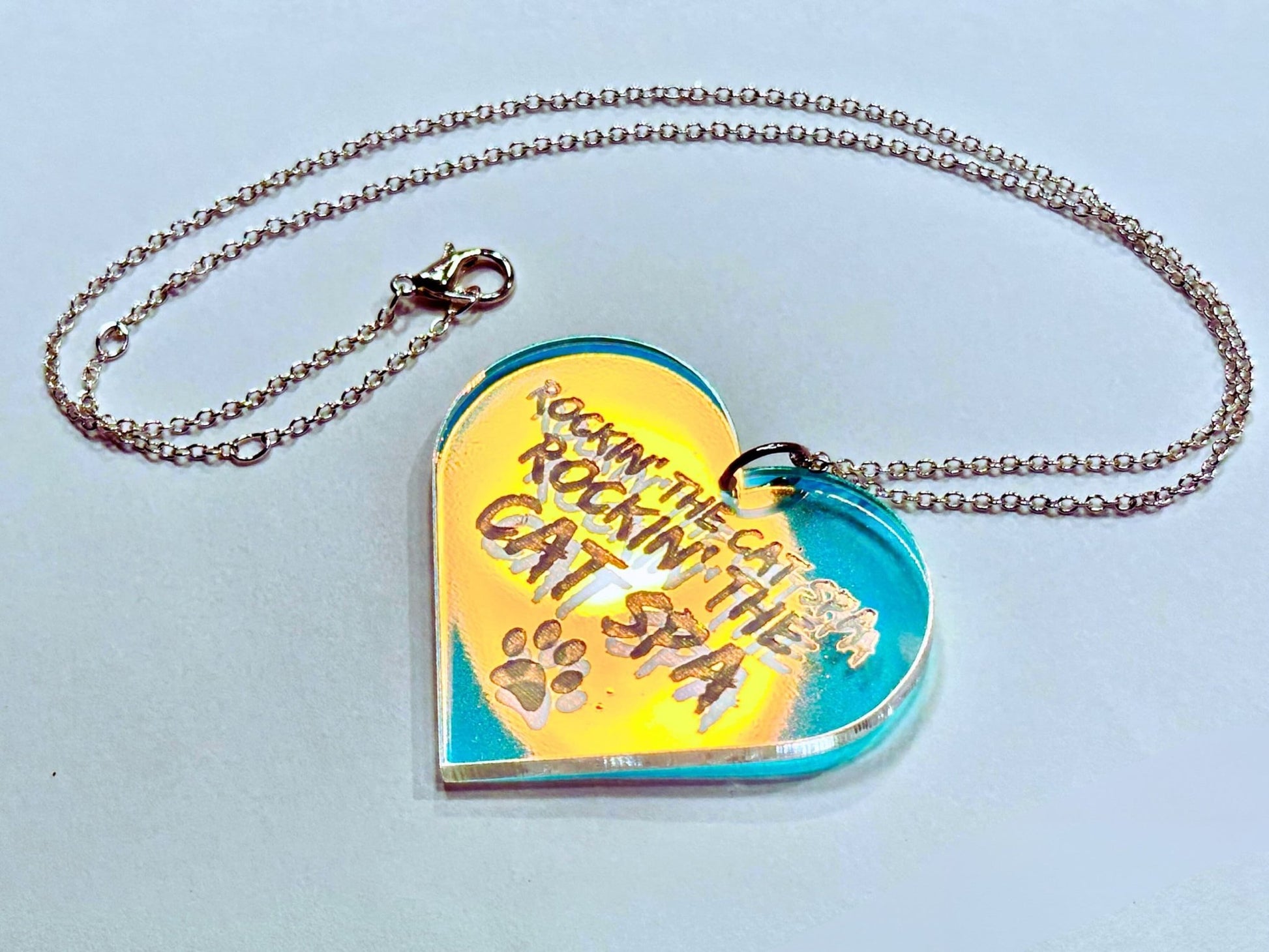 Misheard Lyrics Pendant | Rockin' the Cat Spa - Painted Raina