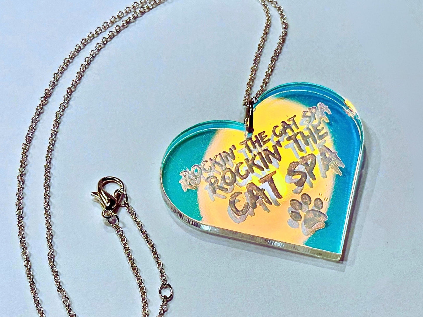 Misheard Lyrics Pendant | Rockin' the Cat Spa - Painted Raina