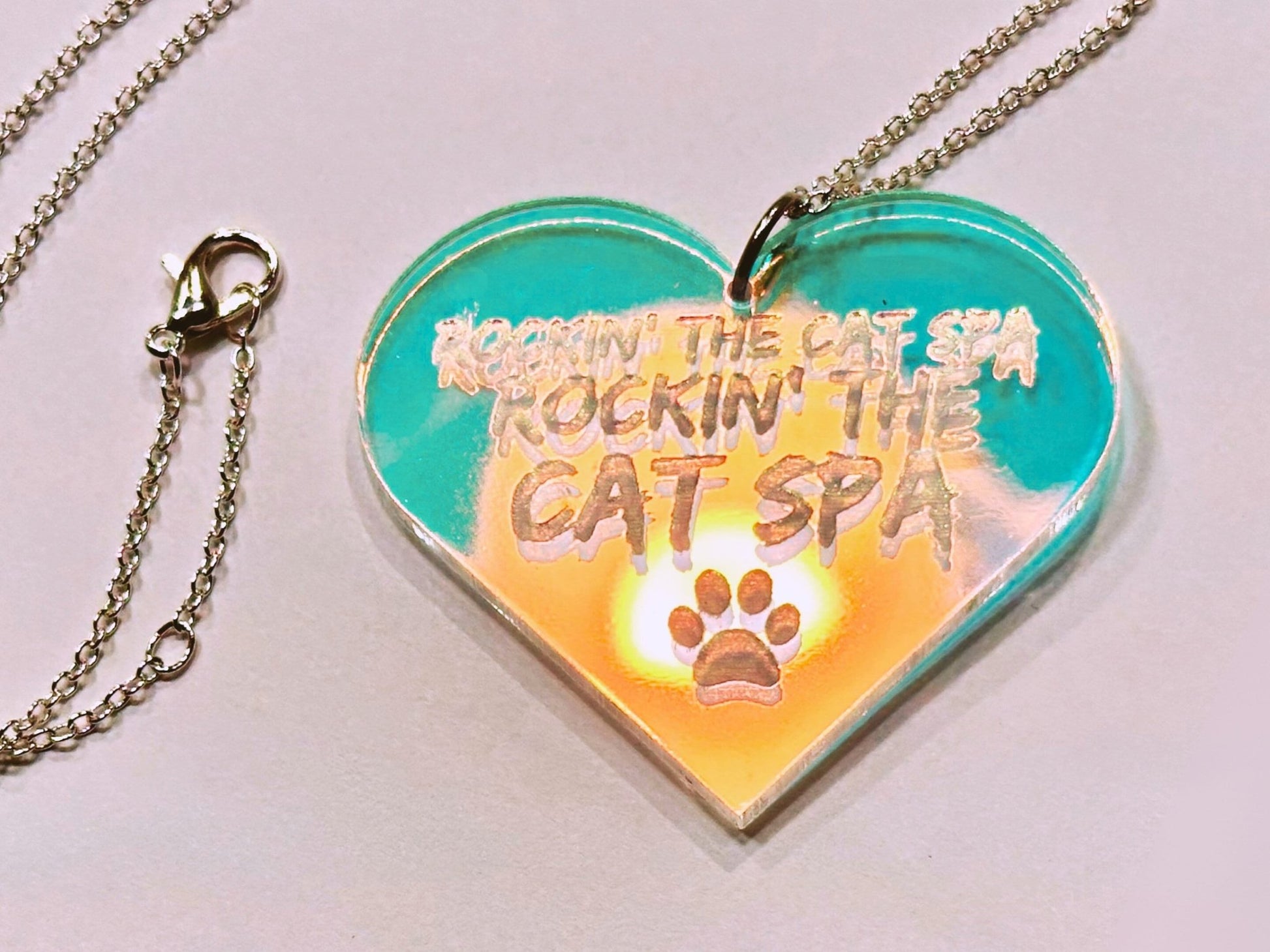 Misheard Lyrics Pendant | Rockin' the Cat Spa - Painted Raina