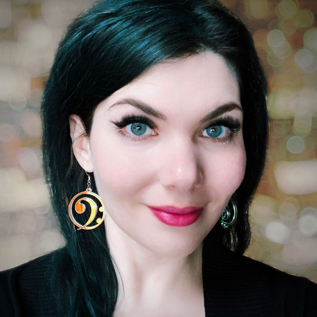 Music Lover's Treble and Bass Clef Earrings - Iridescent - Driftless Enchantments