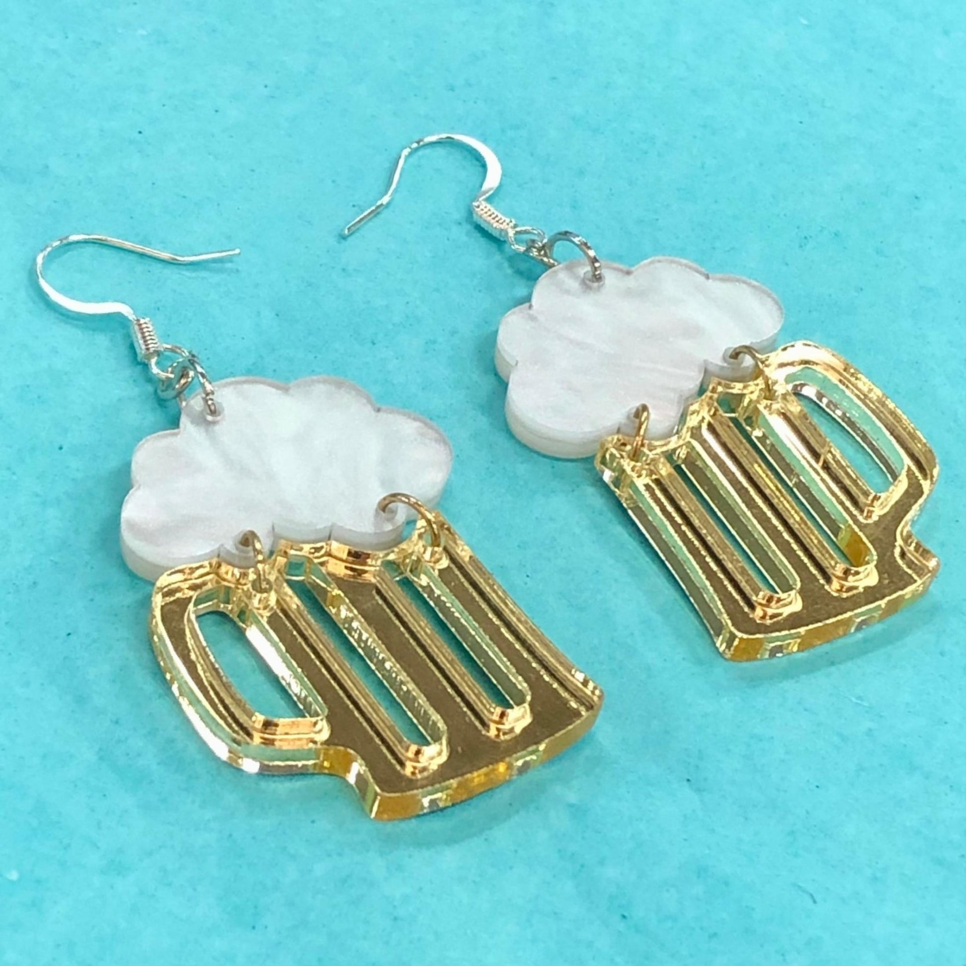 Oktoberfest "Beerings" - Beer Stein Earrings - Driftless Enchantments