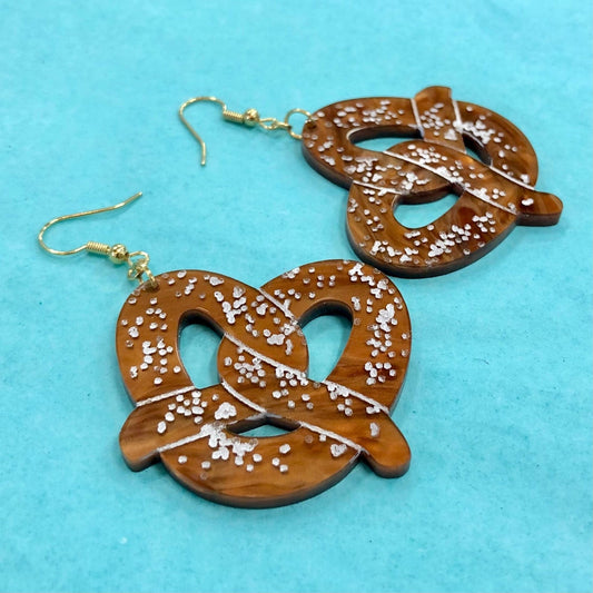 Oktoberfest Pretzel Earrings - Driftless Enchantments
