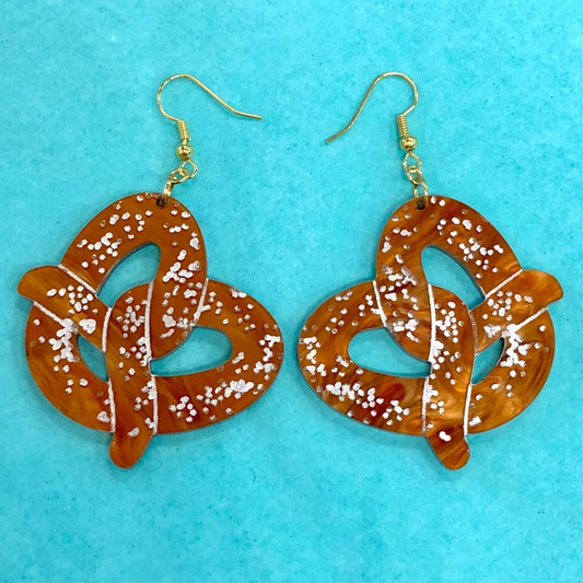 Oktoberfest Pretzel Earrings - Driftless Enchantments