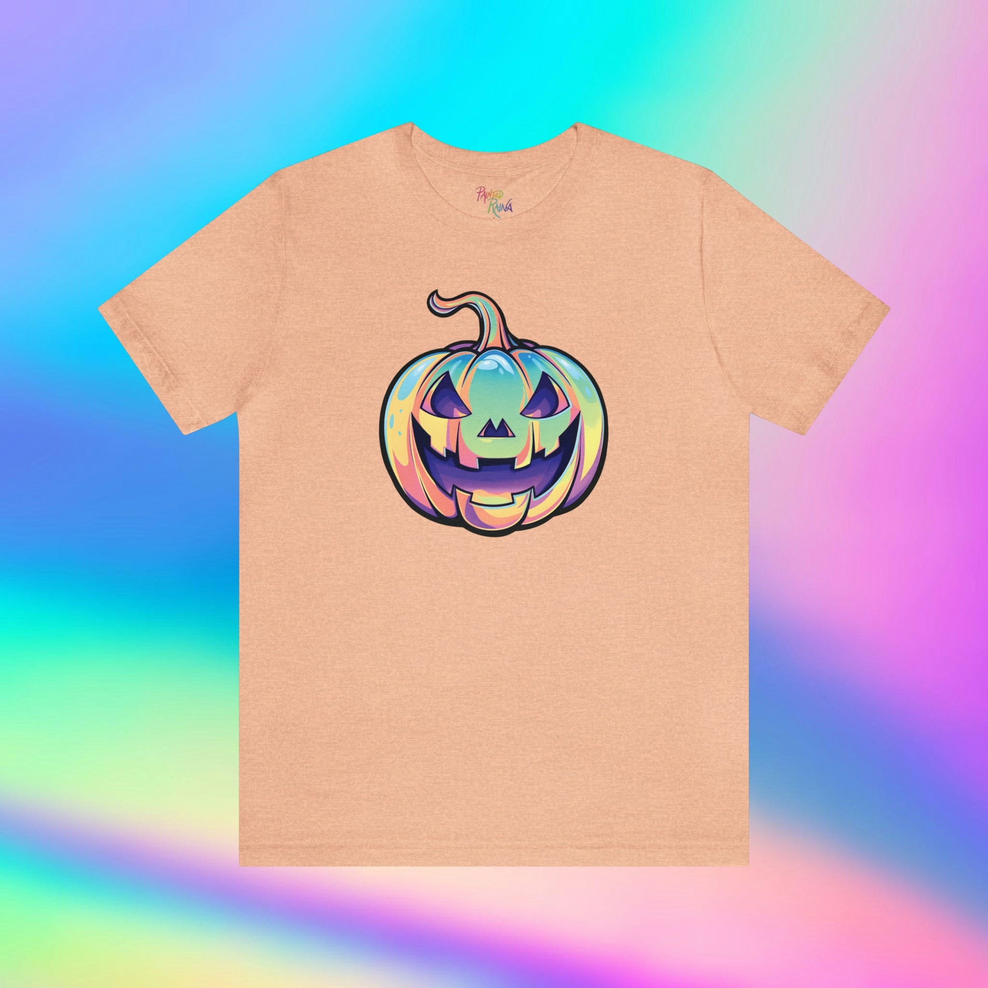 Pastel Cat-o-Lantern Unisex Jersey Short Sleeve Tee - Driftless Enchantments