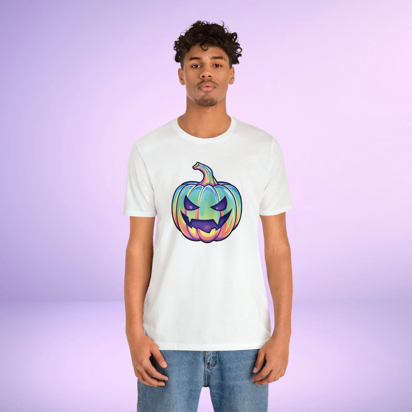 Pastel Drac-o-Lantern Unisex Jersey Short Sleeve Tee - Driftless Enchantments