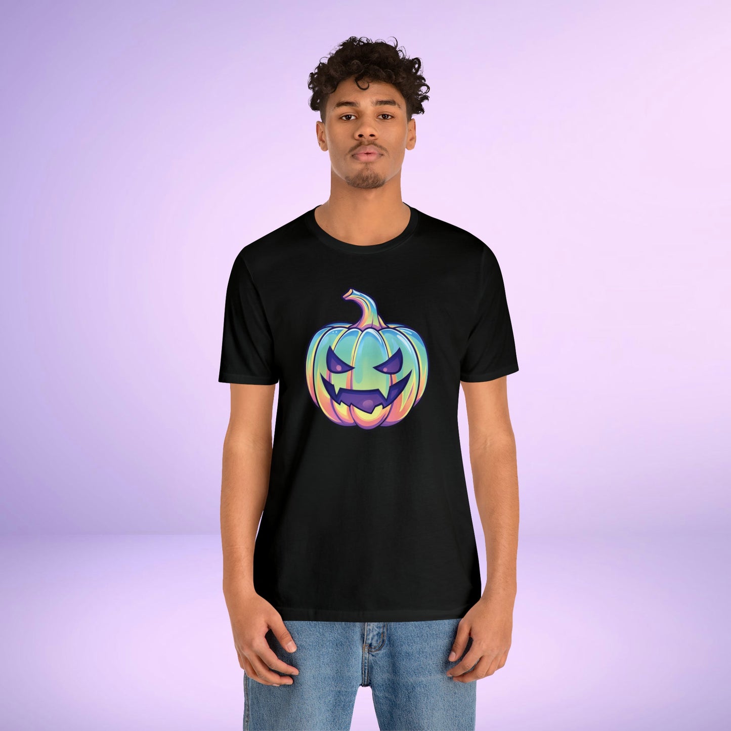 Pastel Drac-o-Lantern Unisex Jersey Short Sleeve Tee - Driftless Enchantments