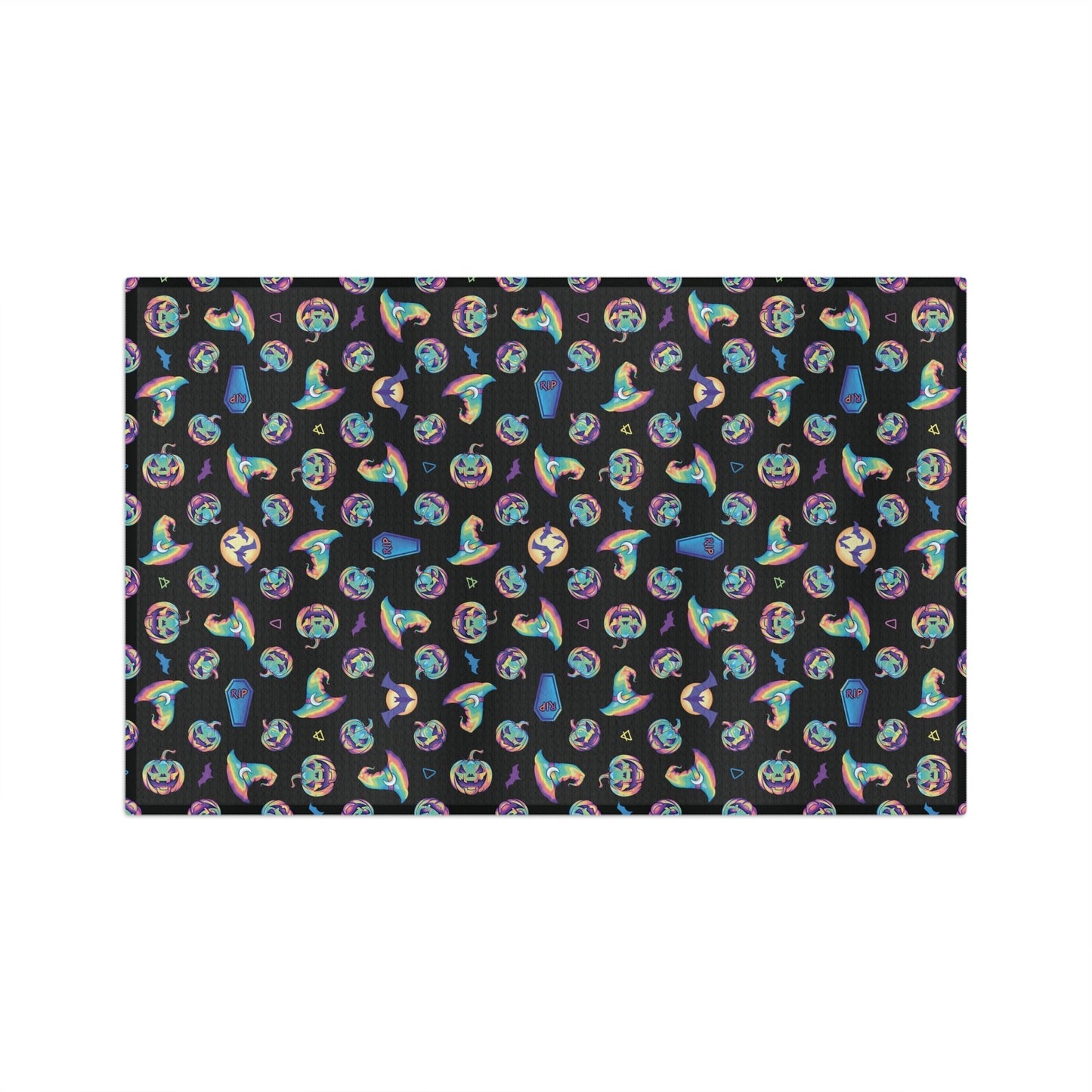 Pastel Halloween Pattern Soft Tea Towel - Driftless Enchantments