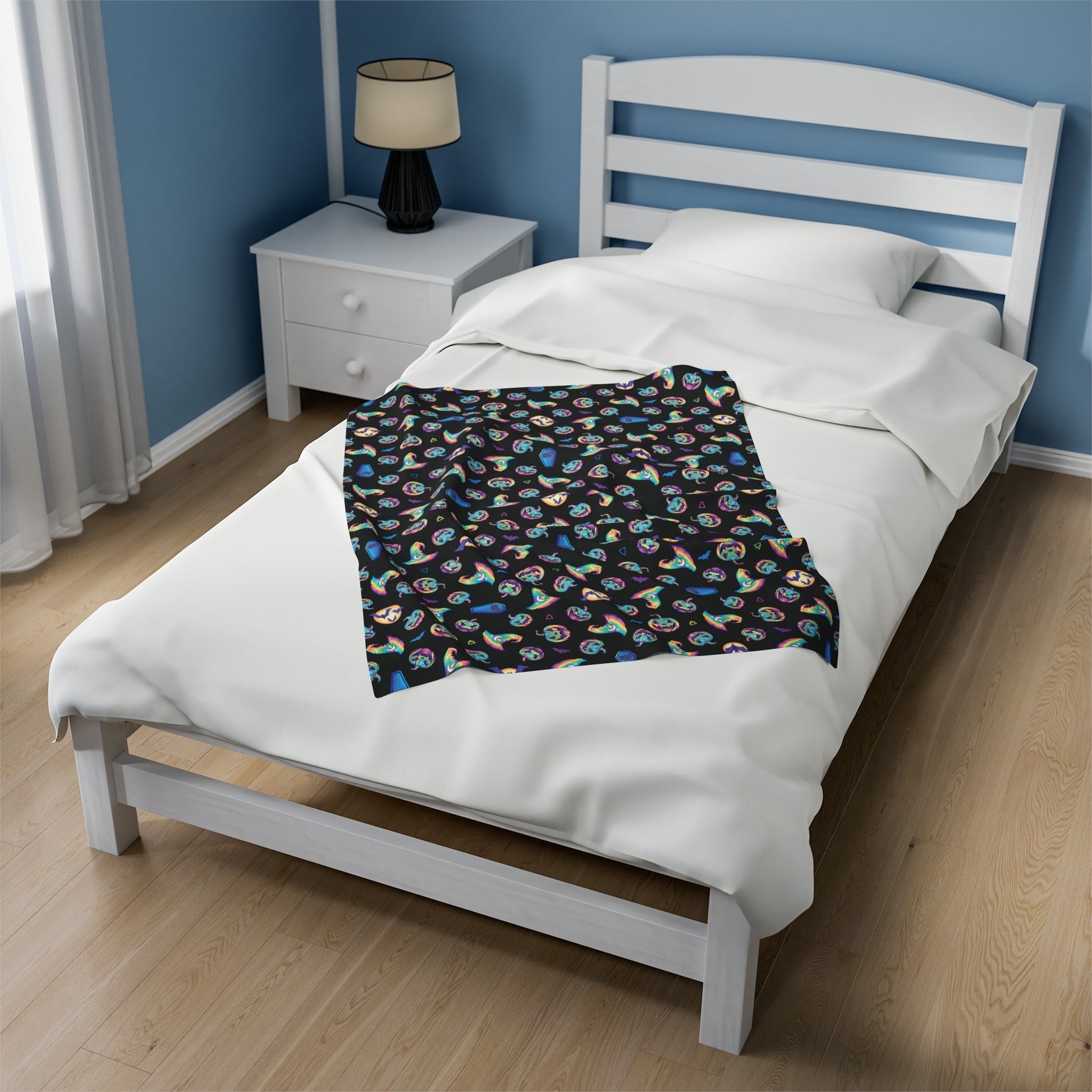 Pastel Halloween Velveteen Plush Blanket - Driftless Enchantments
