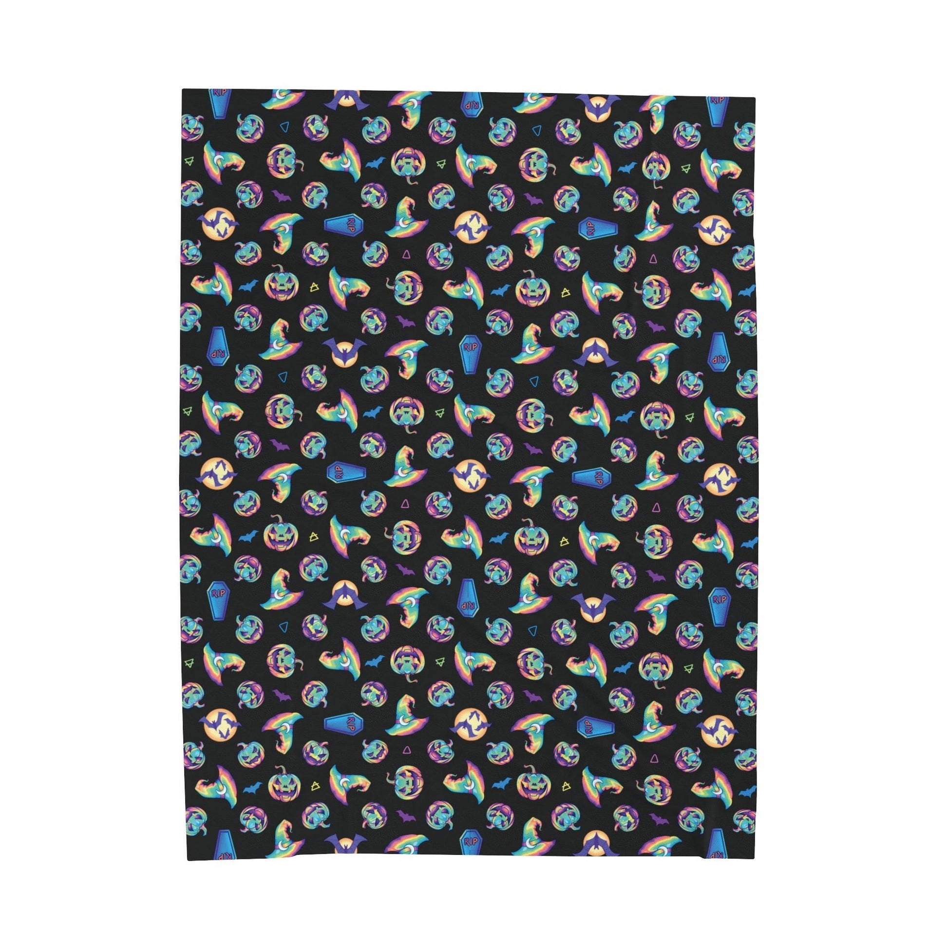 Pastel Halloween Velveteen Plush Blanket - Driftless Enchantments