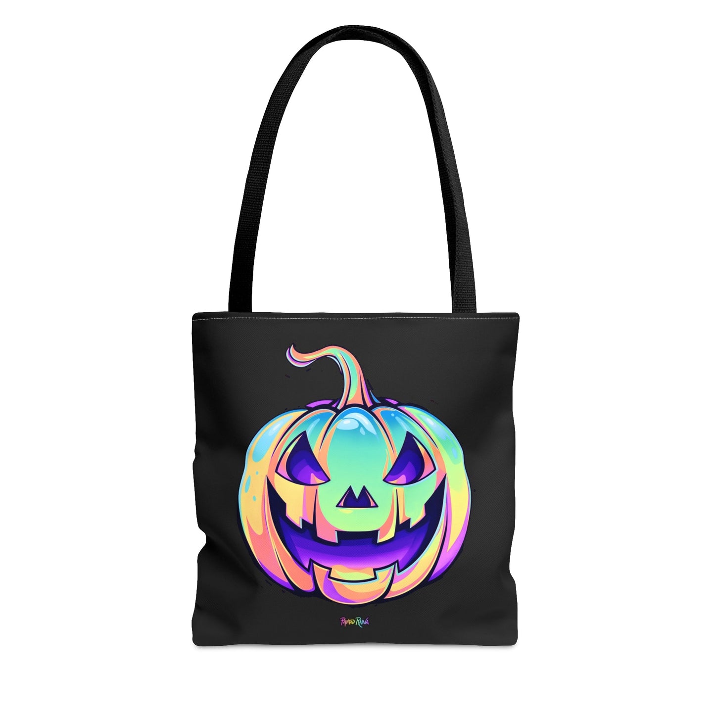 Pastel Jack-o'-Lantern Tote Bag - "Black Cat" - Driftless Enchantments