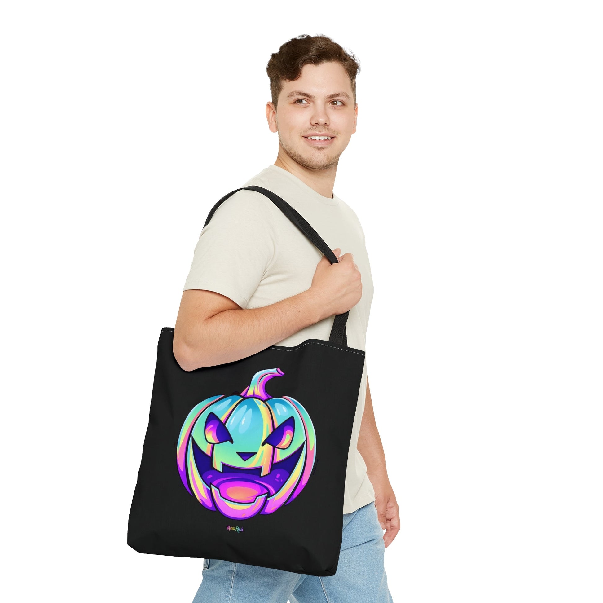 Pastel Jack-o'-Lantern Tote Bag - "Feed My Frankenstein" - Driftless Enchantments