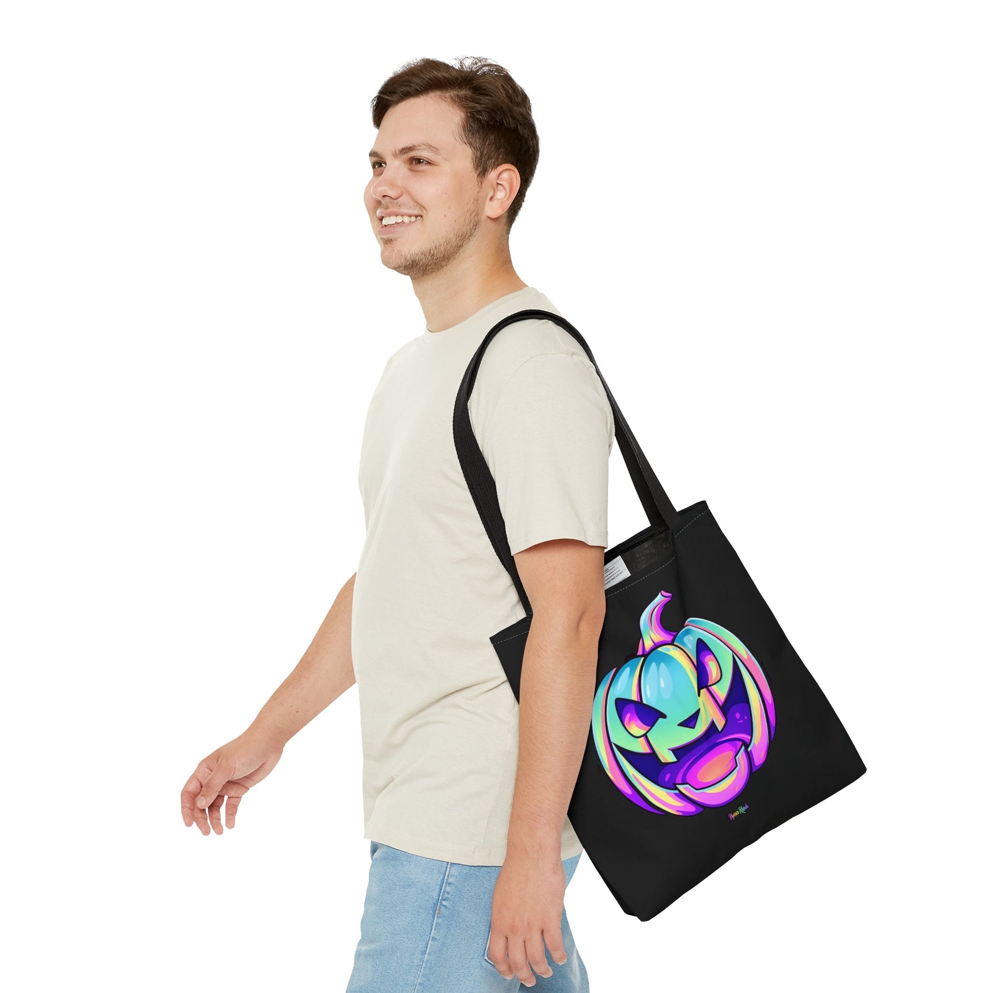 Pastel Jack-o'-Lantern Tote Bag - "Feed My Frankenstein" - Driftless Enchantments
