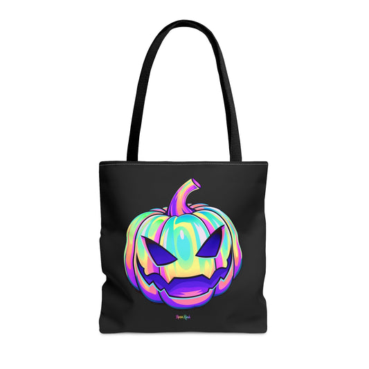 Pastel Jack-o'-Lantern Tote Bag - "The Joker" - Driftless Enchantments