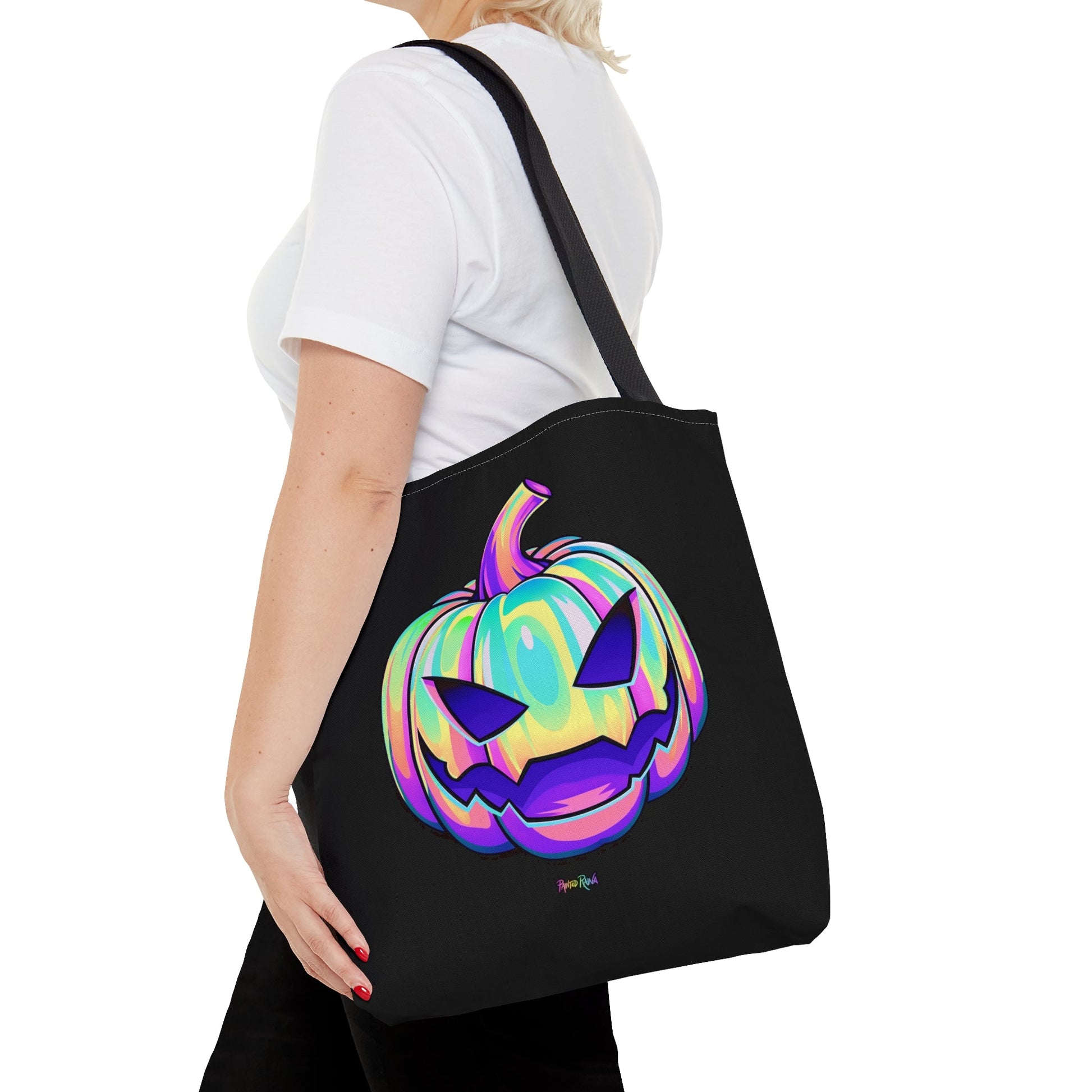 Pastel Jack-o'-Lantern Tote Bag - "The Joker" - Driftless Enchantments