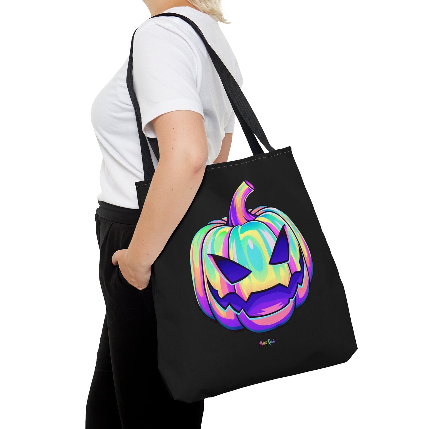 Pastel Jack-o'-Lantern Tote Bag - "The Joker" - Driftless Enchantments