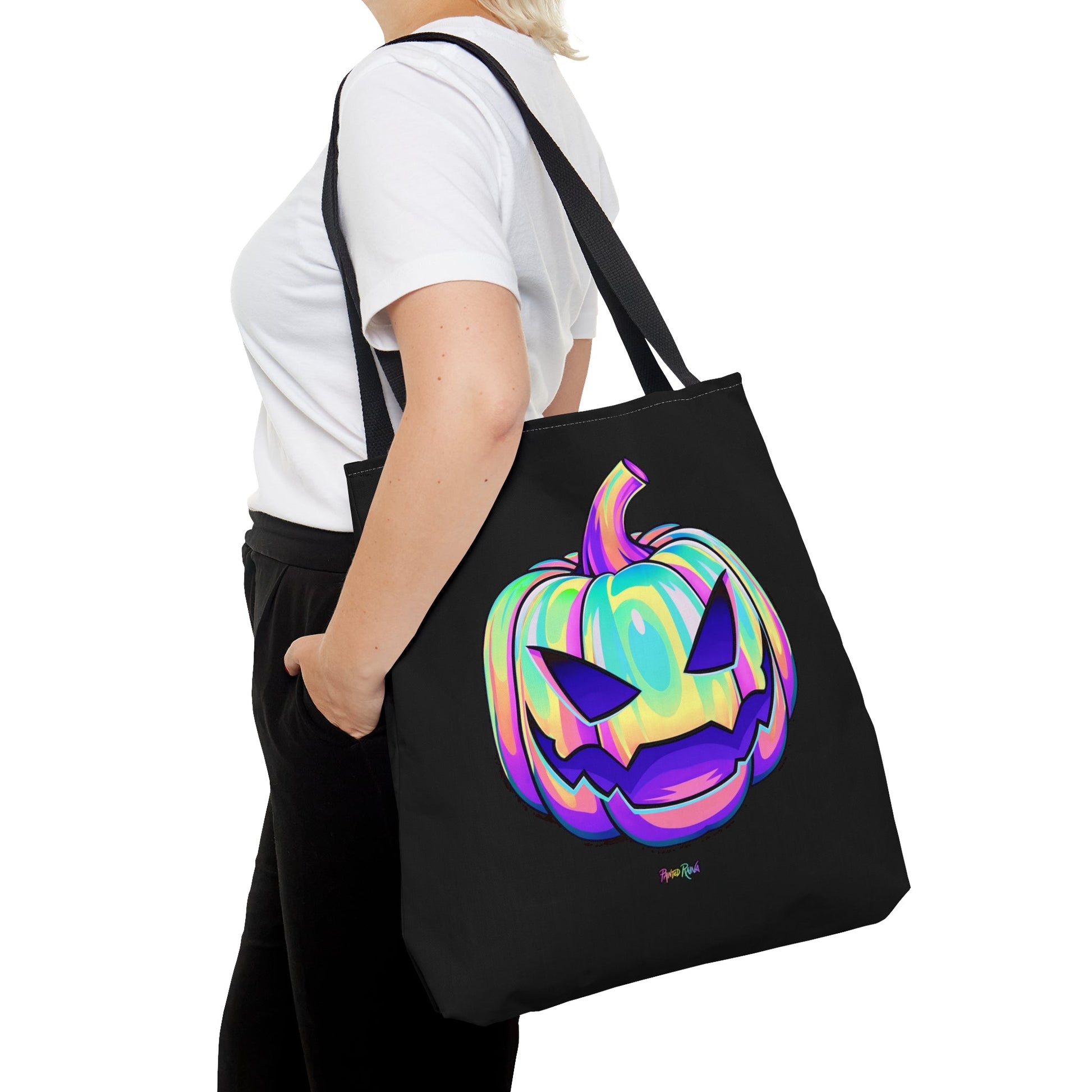 Pastel Jack-o'-Lantern Tote Bag - "The Joker" - Driftless Enchantments