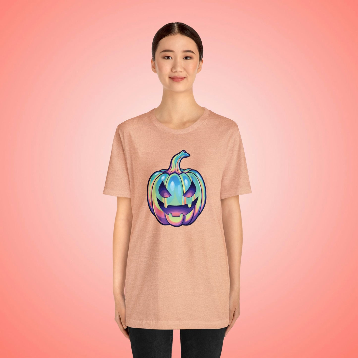 Pastel Jack-o-Lantern Unisex Jersey Short Sleeve Tee - Driftless Enchantments