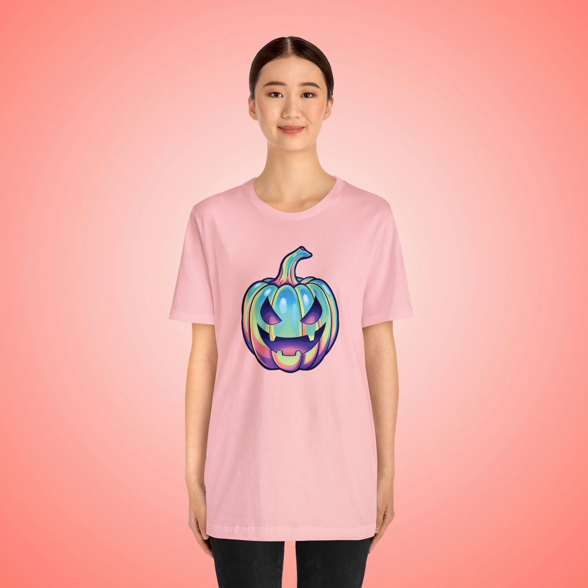 Pastel Jack-o-Lantern Unisex Jersey Short Sleeve Tee - Driftless Enchantments