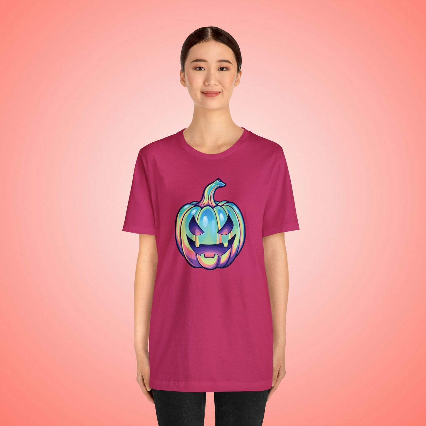 Pastel Jack-o-Lantern Unisex Jersey Short Sleeve Tee - Driftless Enchantments
