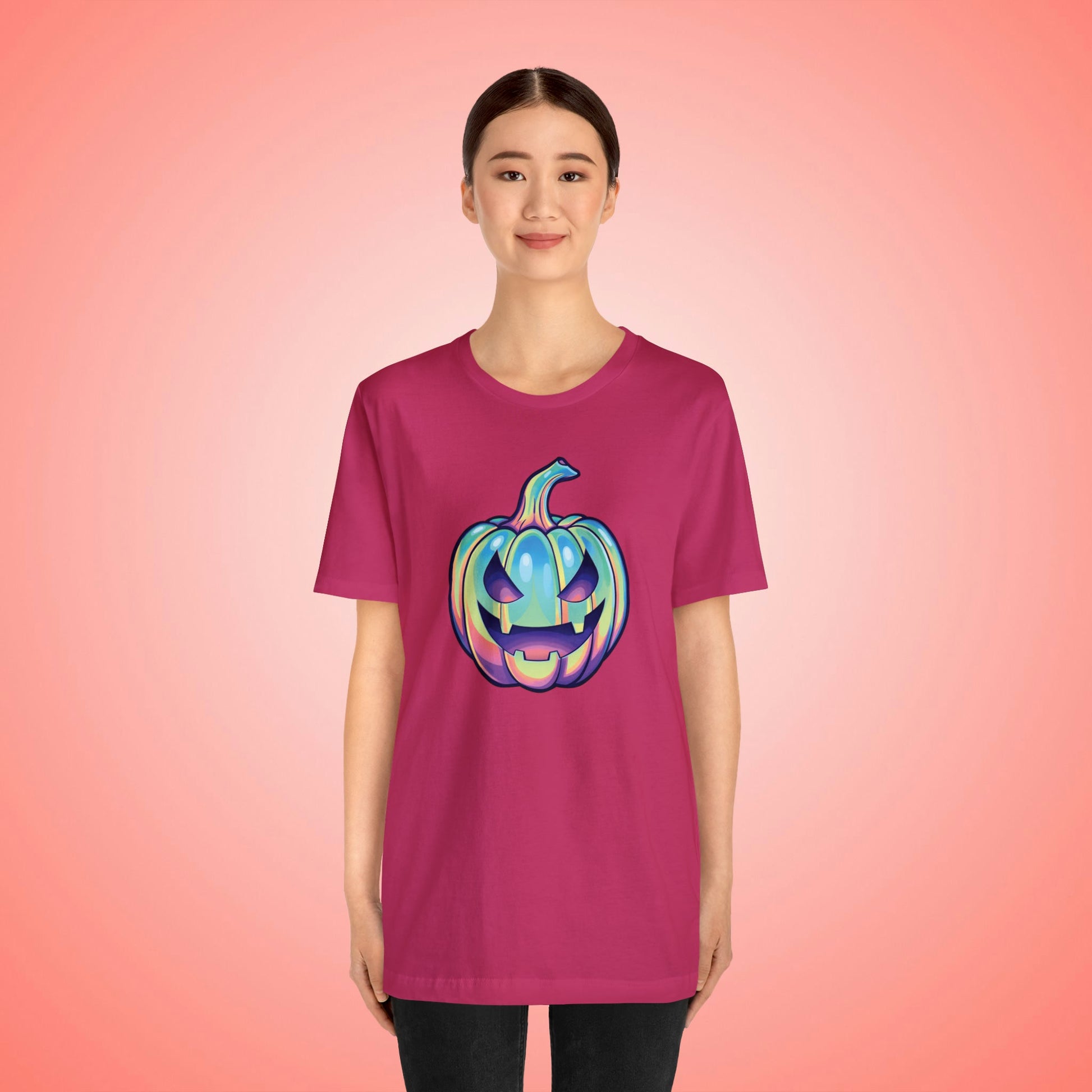 Pastel Jack-o-Lantern Unisex Jersey Short Sleeve Tee - Driftless Enchantments