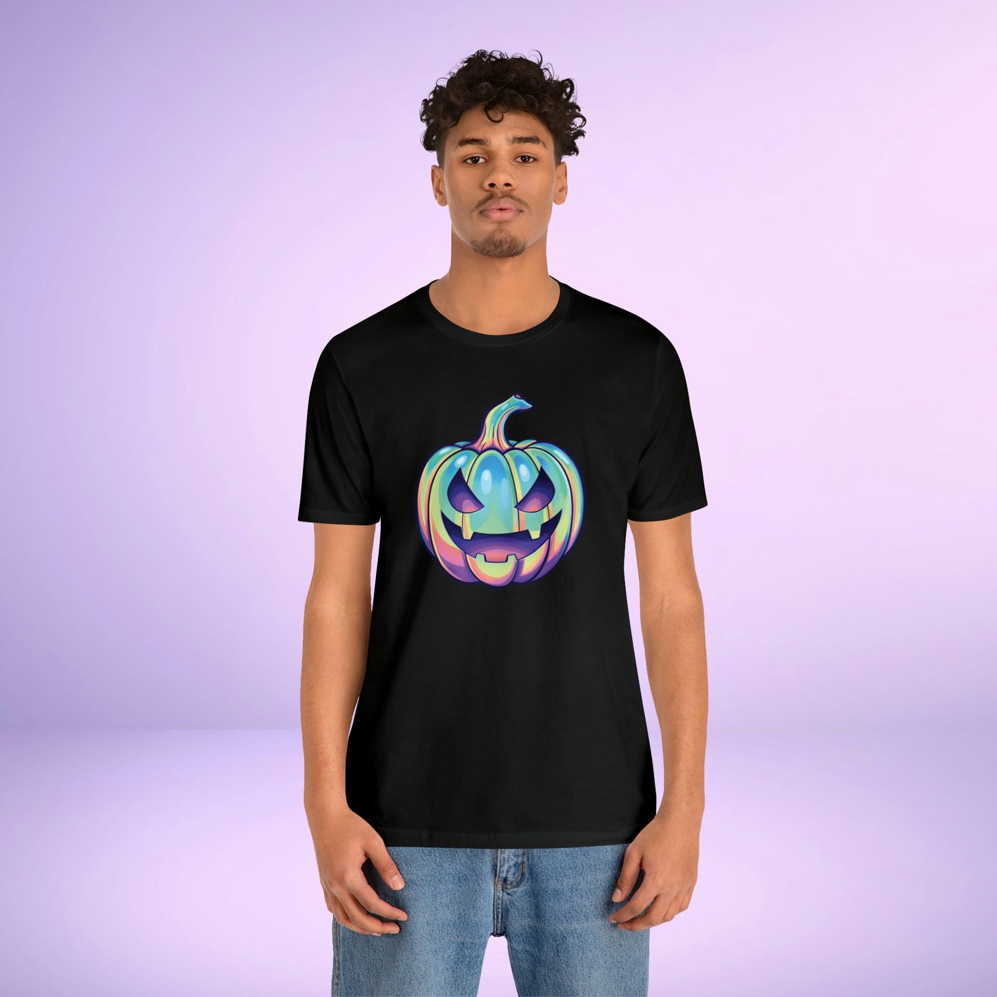 Pastel Jack-o-Lantern Unisex Jersey Short Sleeve Tee - Driftless Enchantments