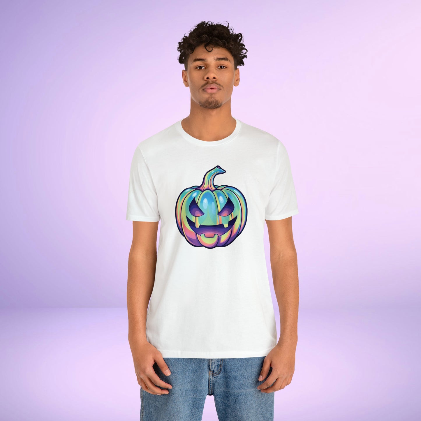 Pastel Jack-o-Lantern Unisex Jersey Short Sleeve Tee - Driftless Enchantments