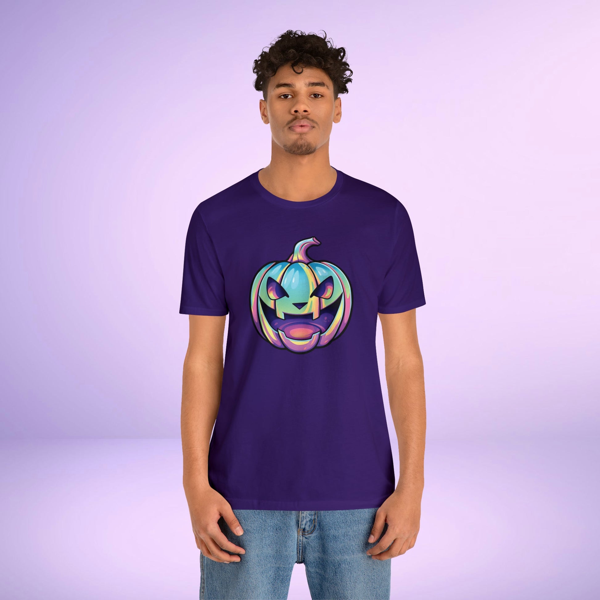 Pastel Jag-o-Lantern Unisex Jersey Short Sleeve Tee - Driftless Enchantments